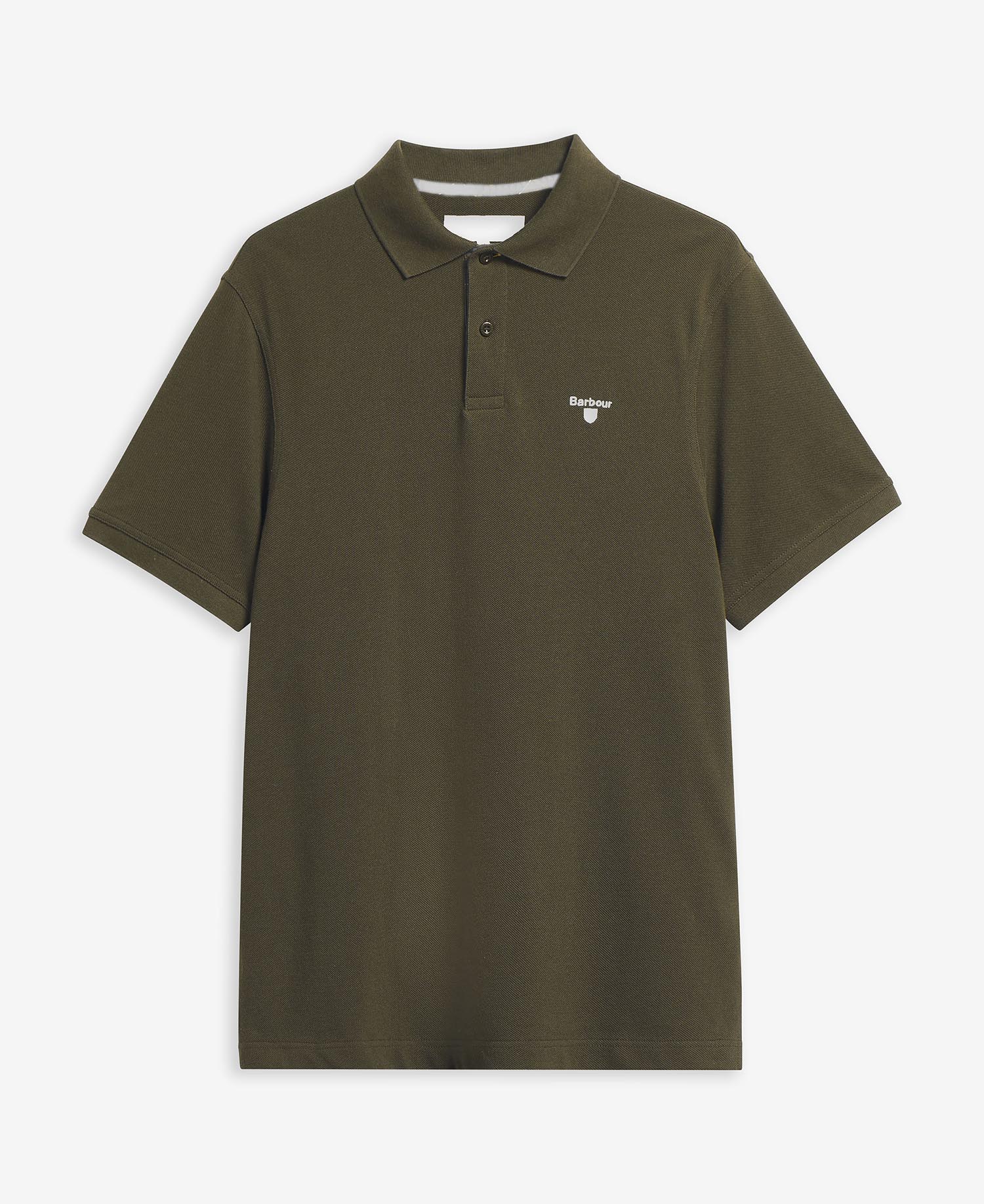 Tartan Pique Polo Shirt Dark Olive/Classic
