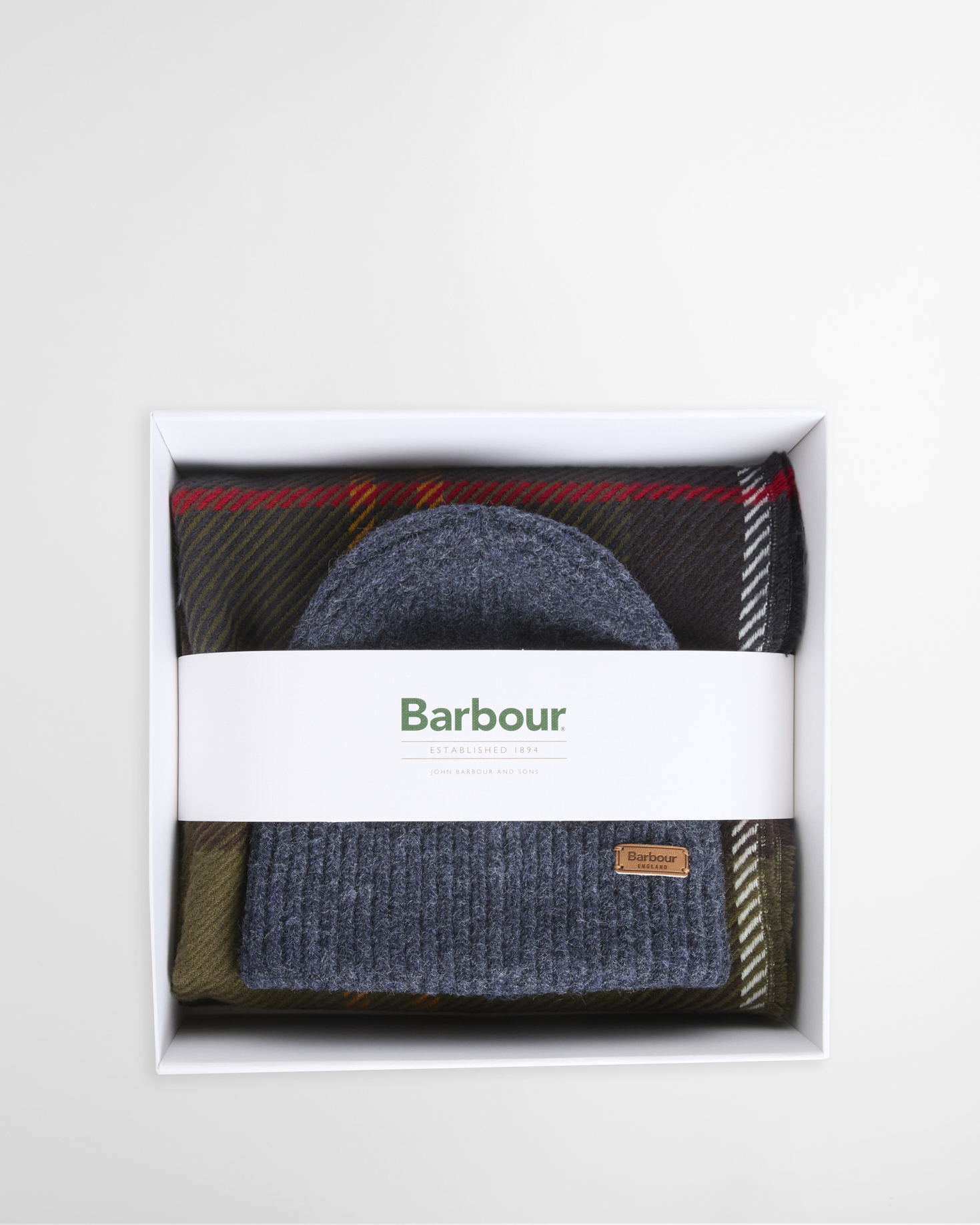 Pendle Beanie & Blair Scarf Gift Set Classic Tartan