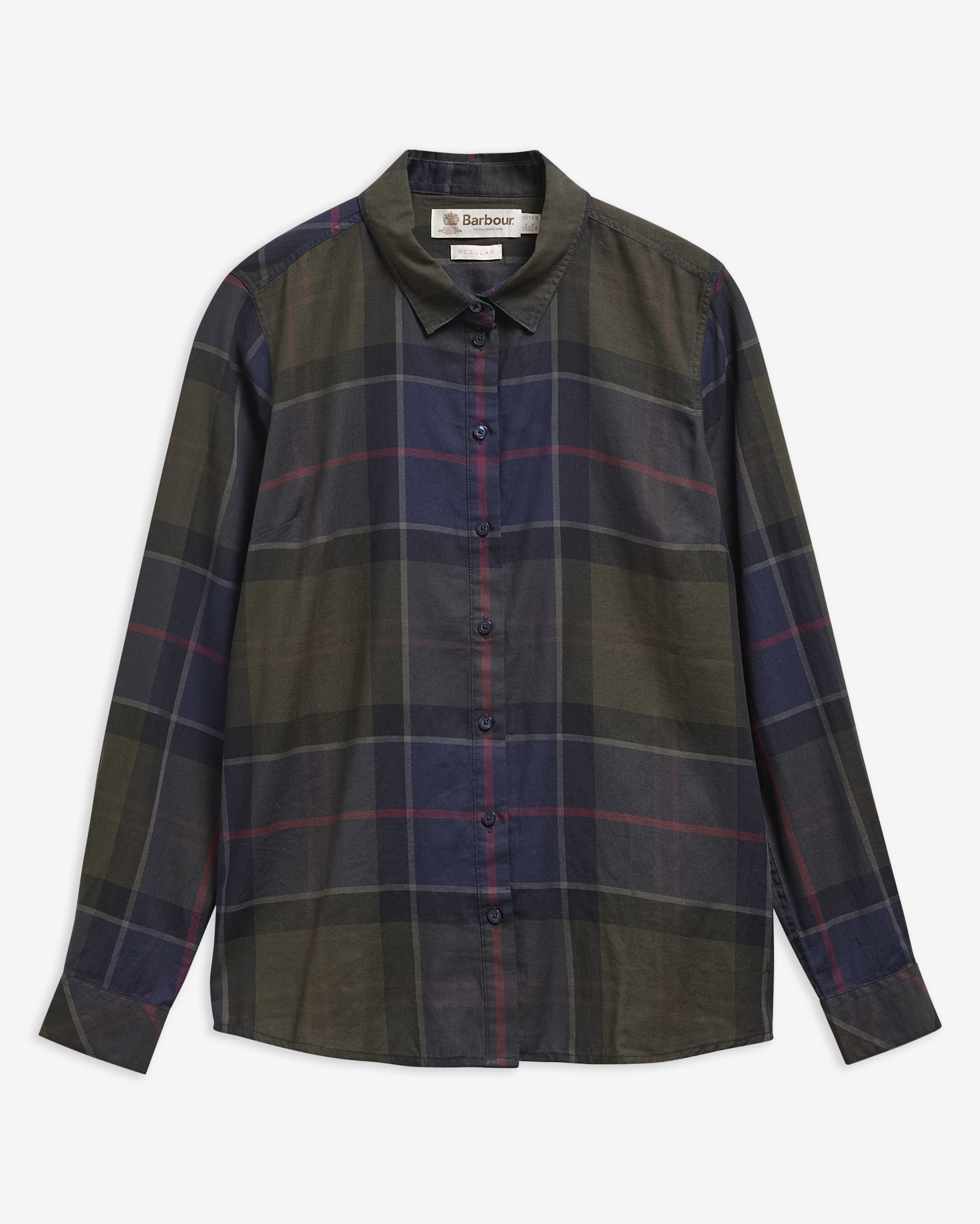Bredon Regular Long-Sleeved Shirt Shadow Classic Tartan