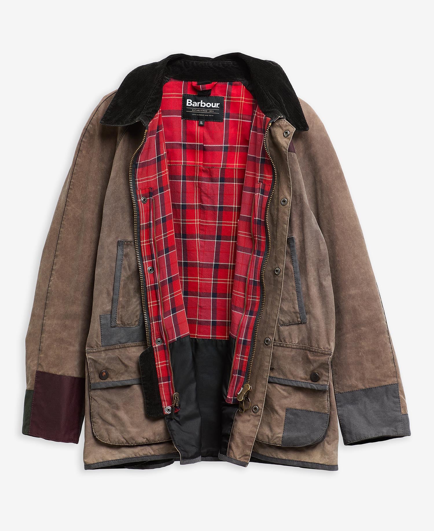 Barbour Re-Loved Ashby Waxed Jacket - Size XL Charcoal