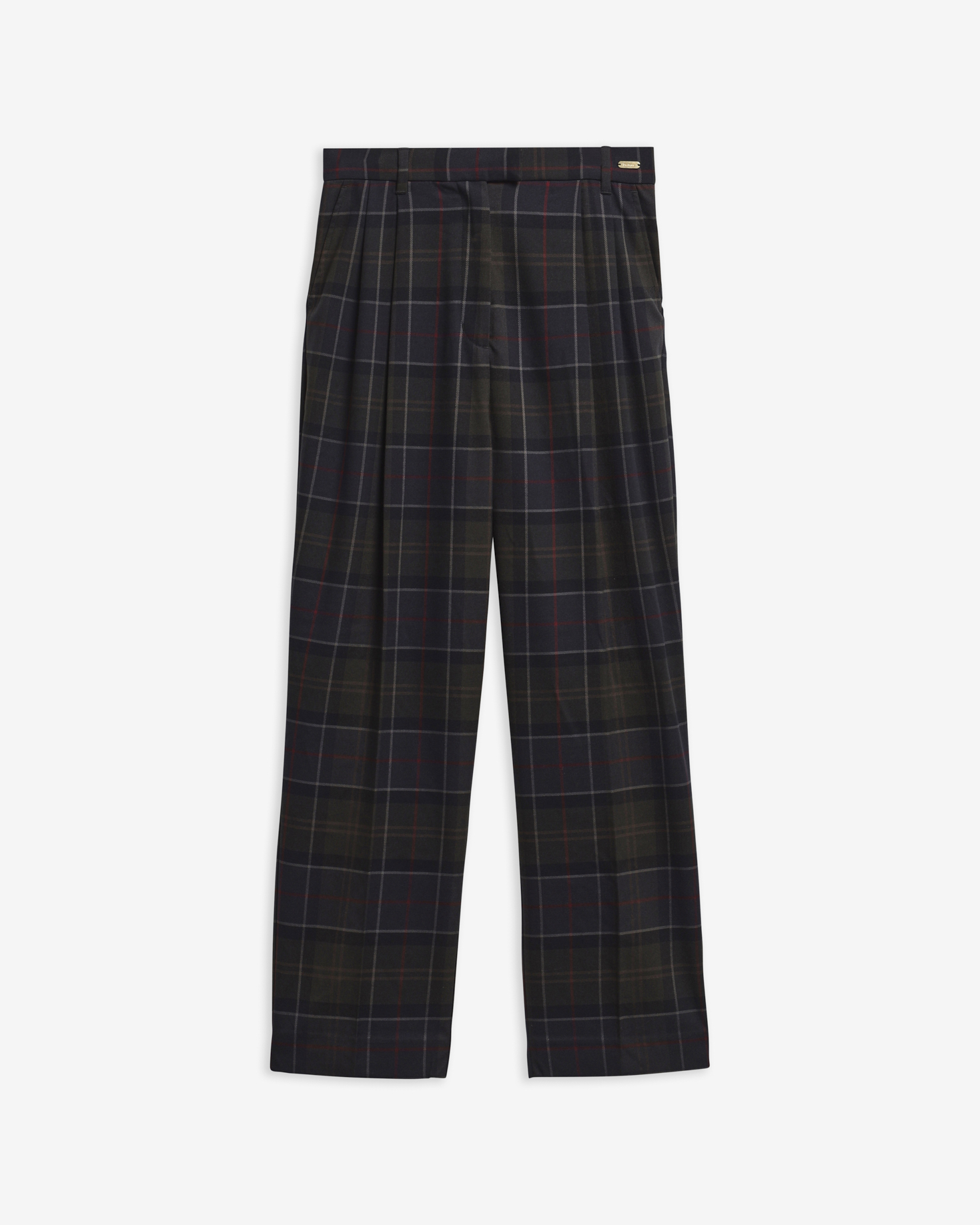 Pantaloni a taglio dritto Delilah in tartan Shadow Classic Tartan