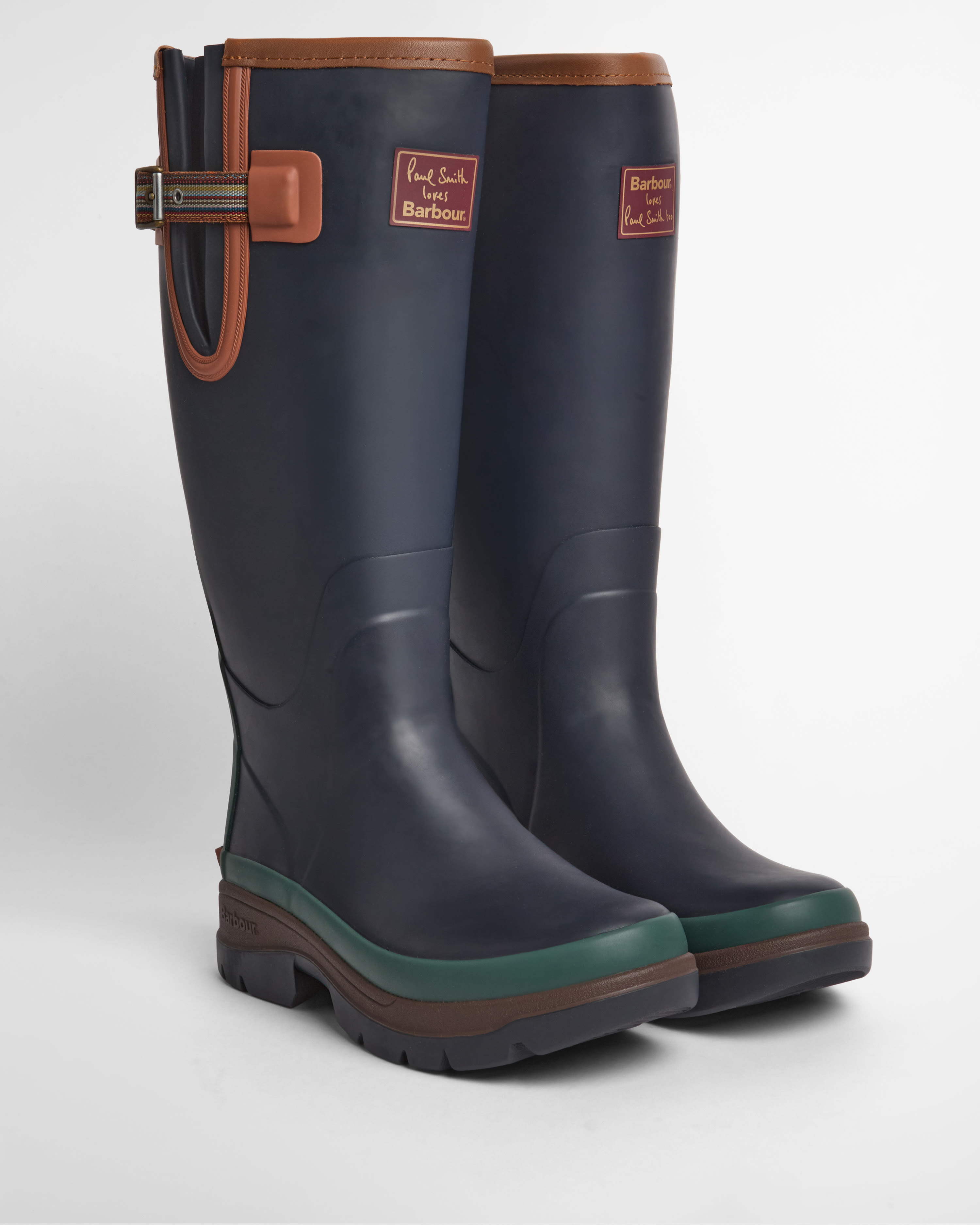 Paul Smith Loves Barbour Damen Gummistiefel Navy