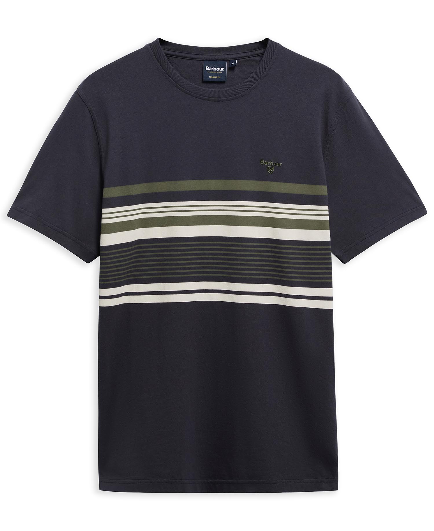 T-Shirt Teeside Striped Graphic Tailored Dark Navy