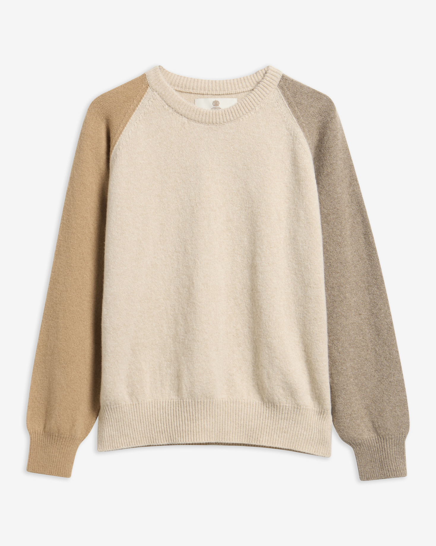 Bramley Made in Scotland Wool Crew-Neck Jumper Neutral Multi