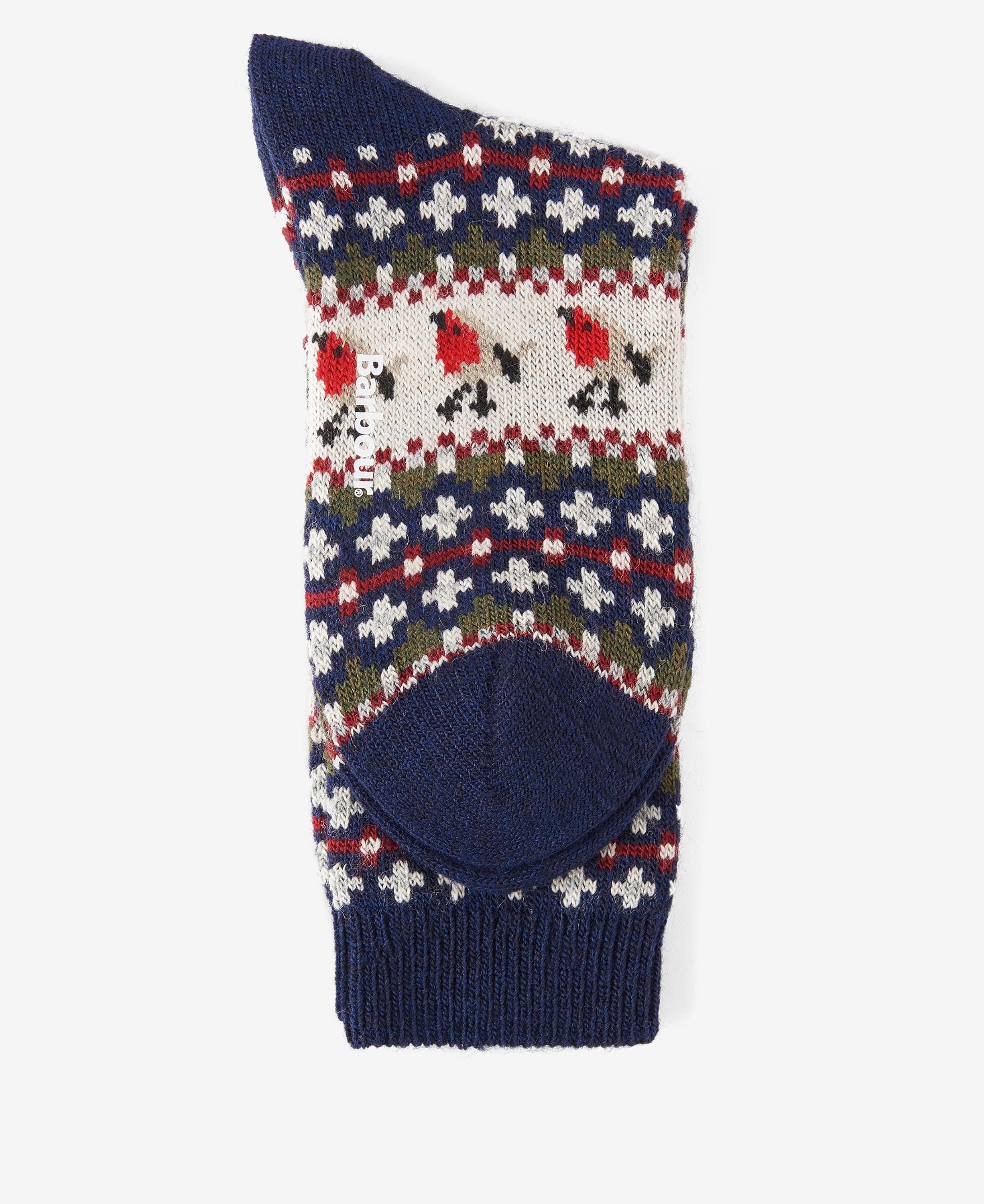 Robin Fair Isle Socks Classic Navy