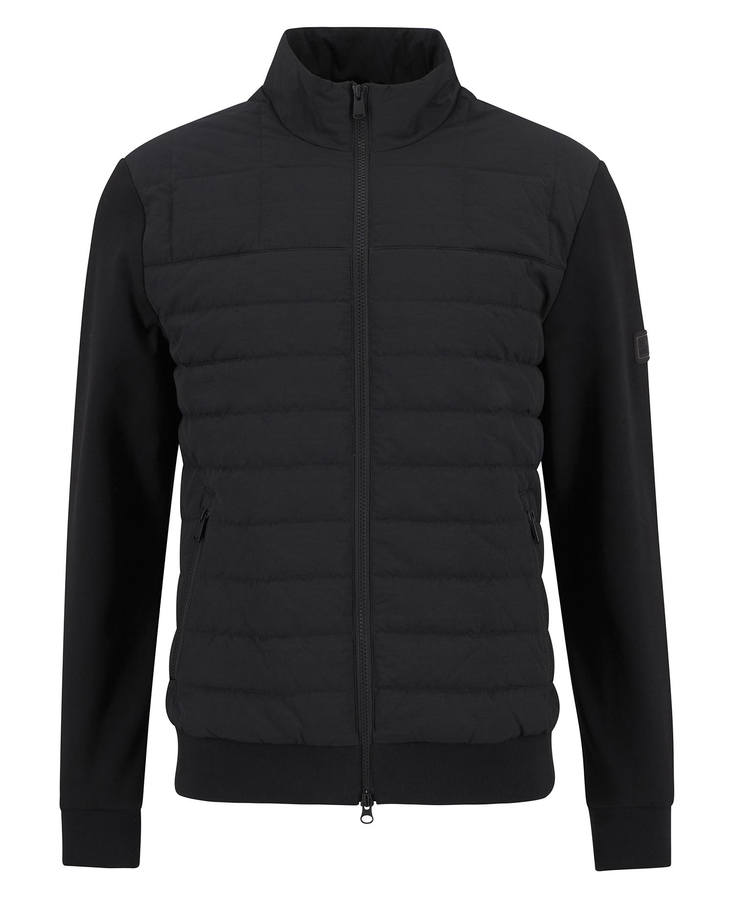 Collins Baffle Quilted Sweat Black