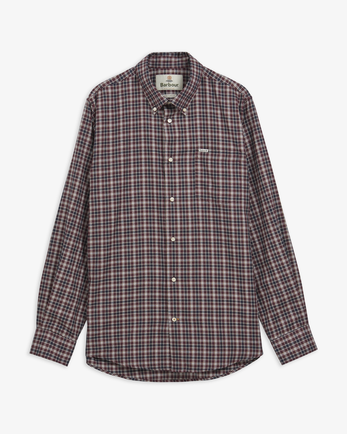 Dishford Thermo-Weave Regular Fit Long-Sleeved Shirt Dark Bordeaux
