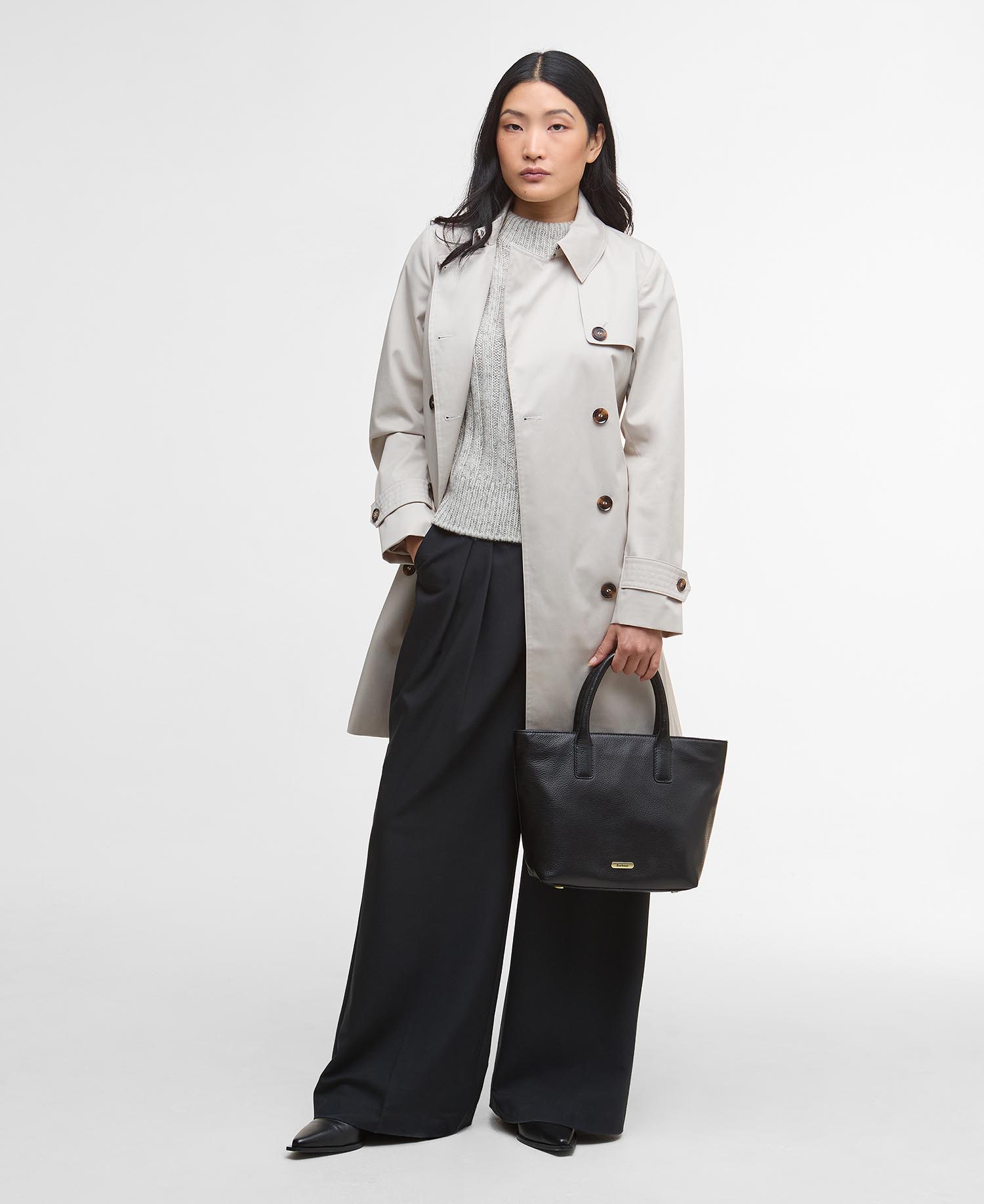 Birch Leather Tote Bag Black