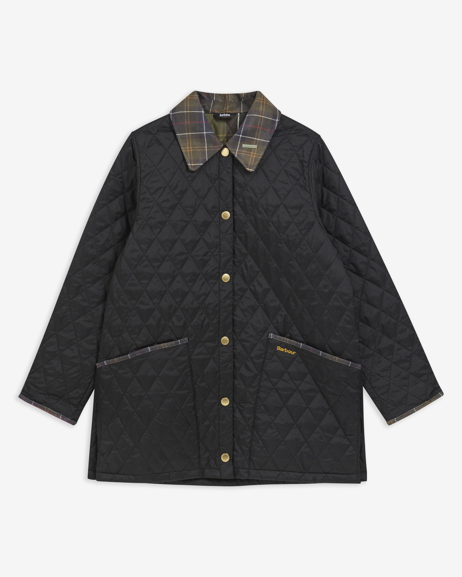 Barbour Steppjacke Icons Tartan Collar Modern Liddesdale Black/Classic