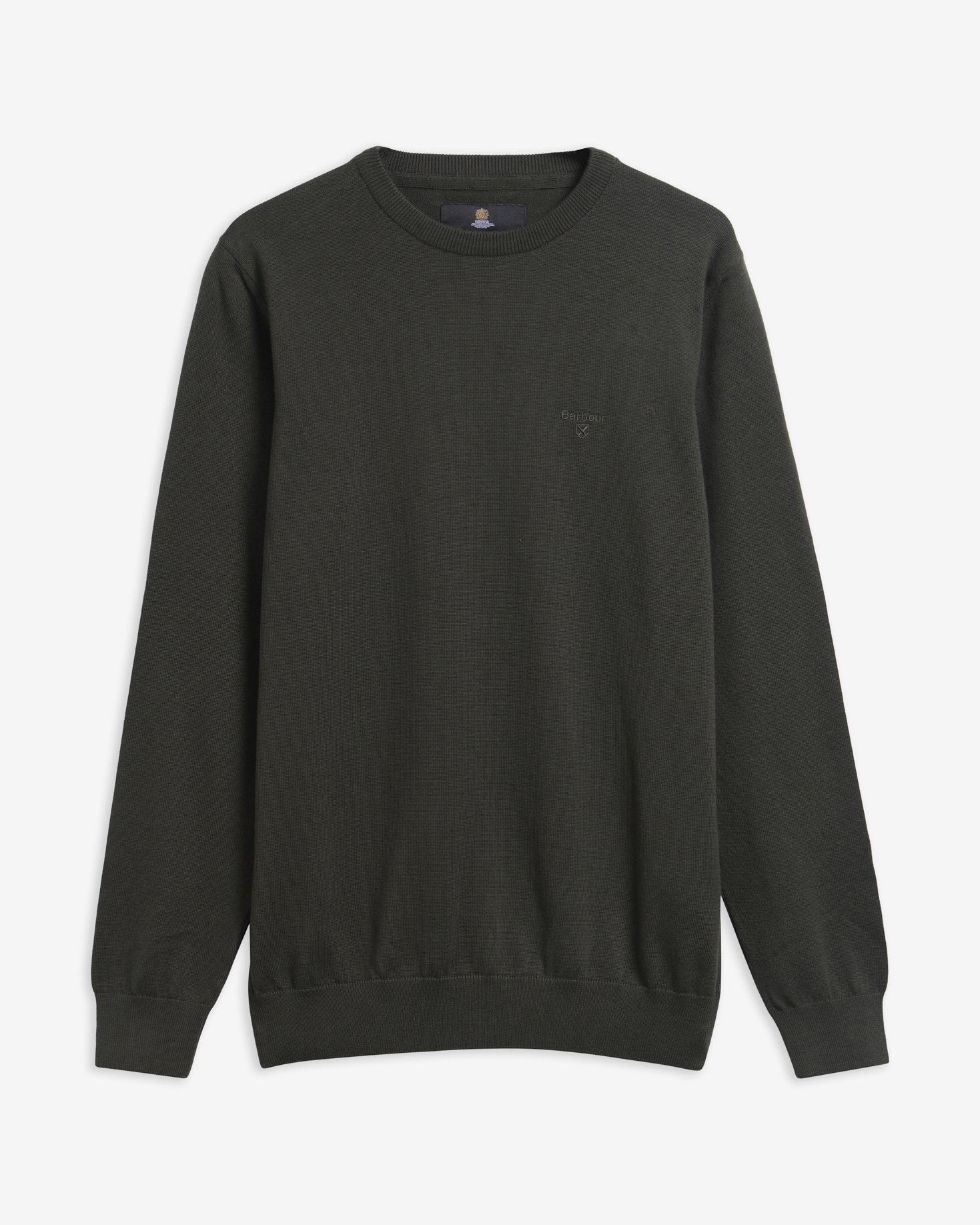 Pima Cotton Crew Neck Jumper Sage
