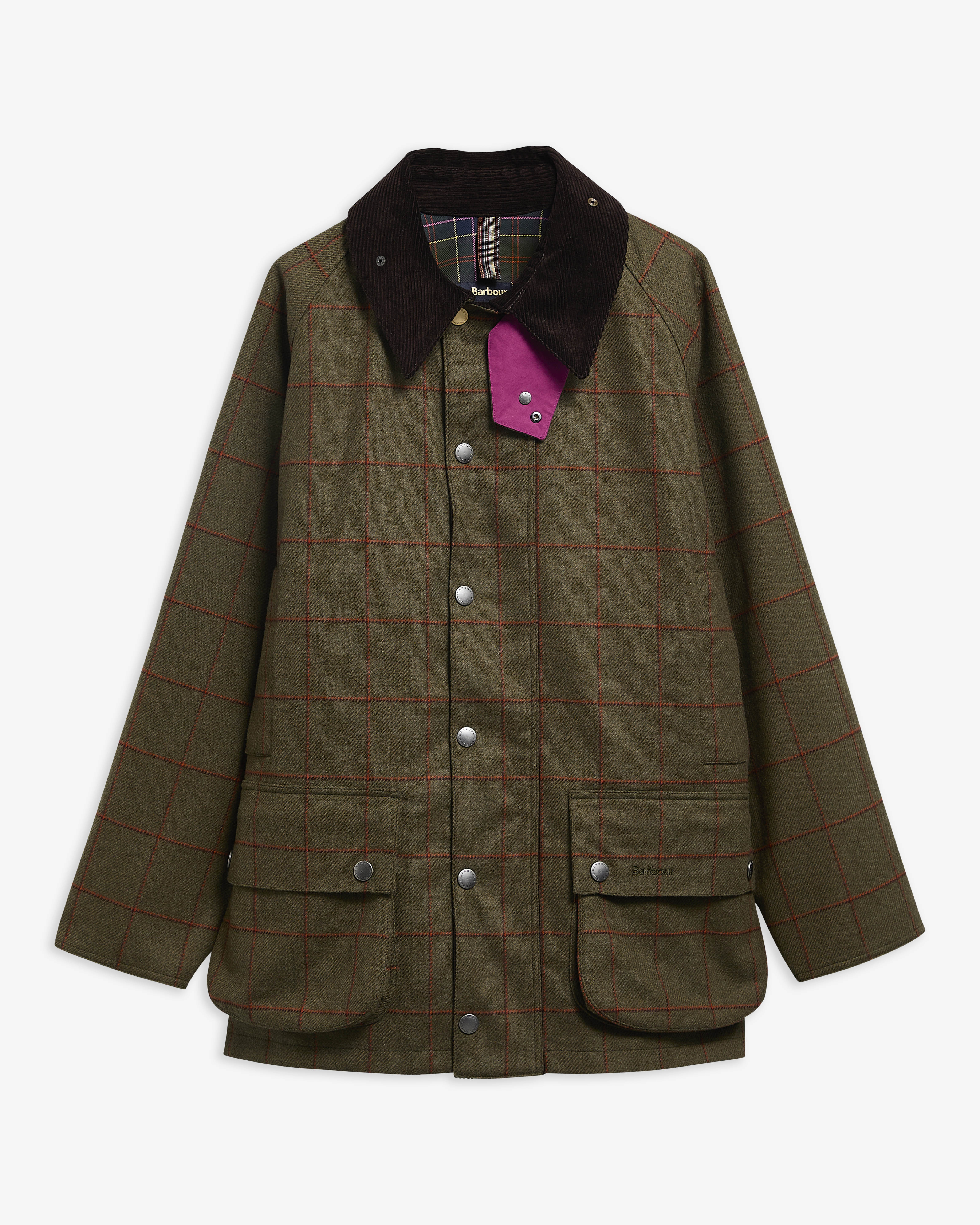 Paul Smith Loves Barbour Beaufort Wool Jacket Olive Window Pane