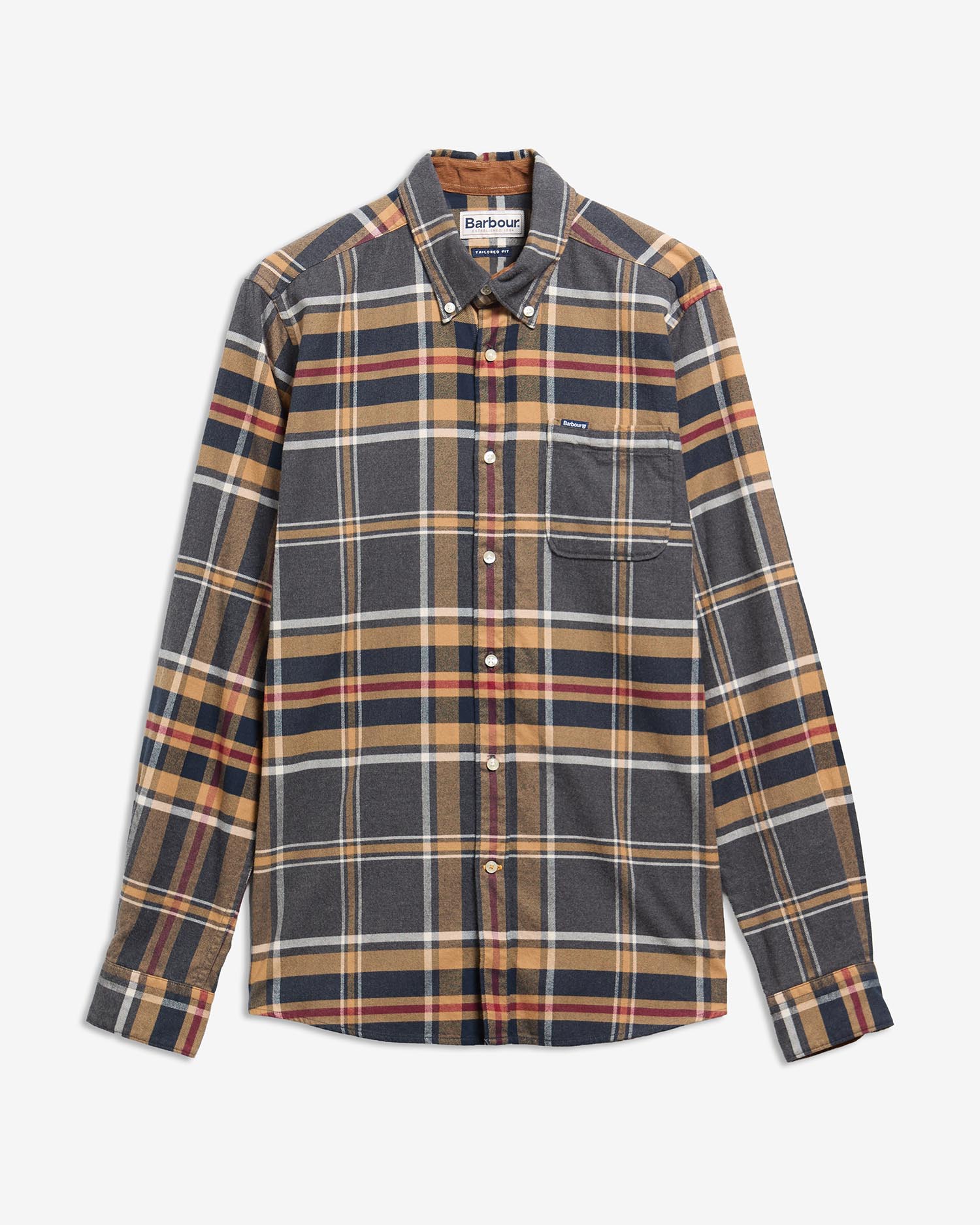 Ronan Tailored Long-Sleeved Shirt Grey Marl