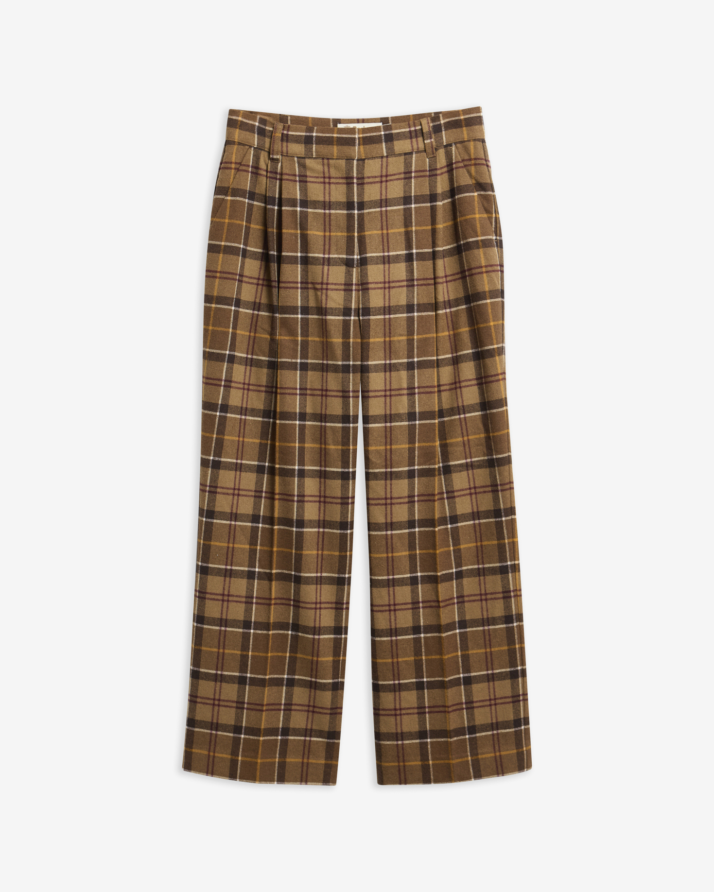 Darwen Tartan Straight-Leg Trousers Muted Tartan
