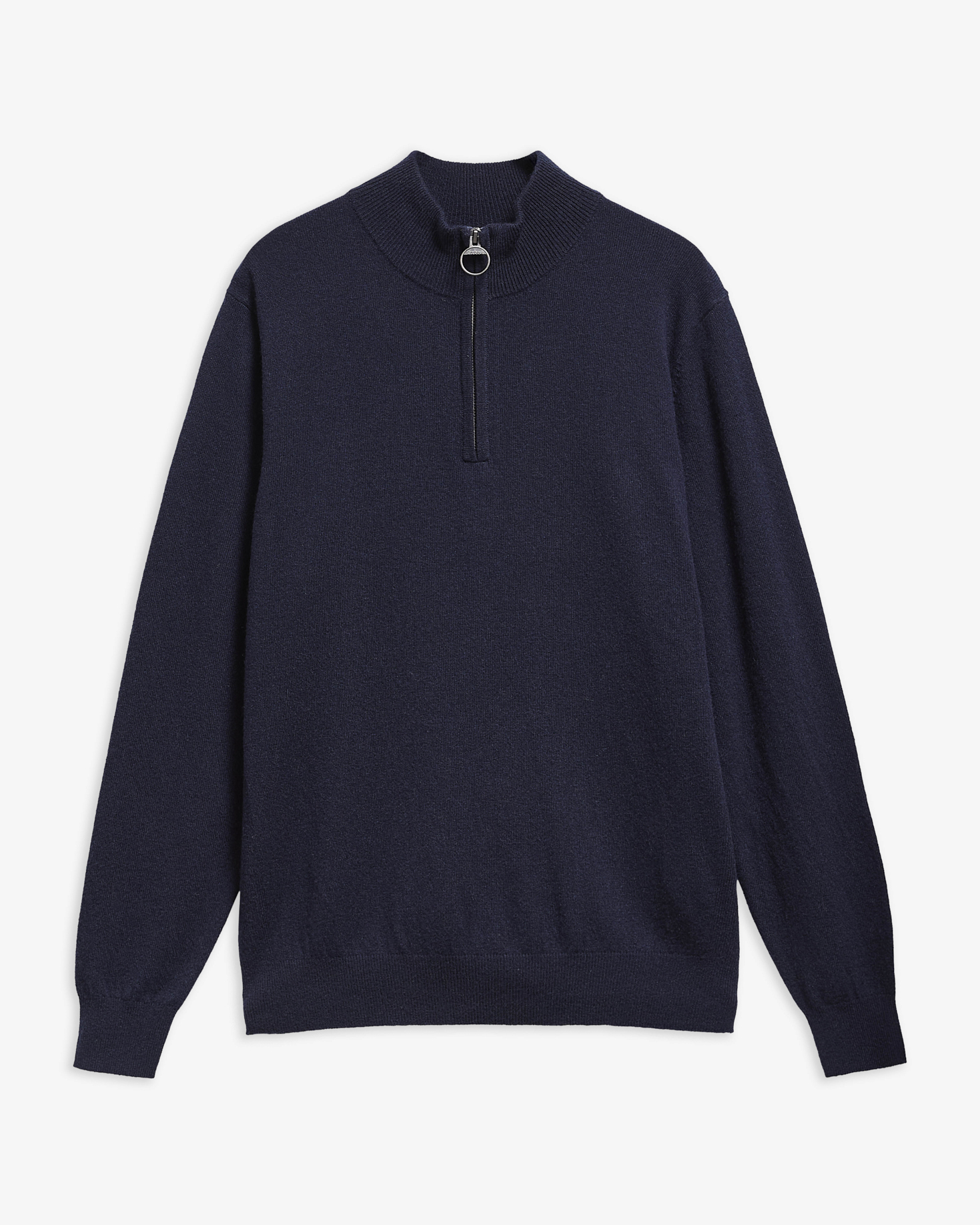 Maglione con zip corta Ronson in lana e cashmere Navy
