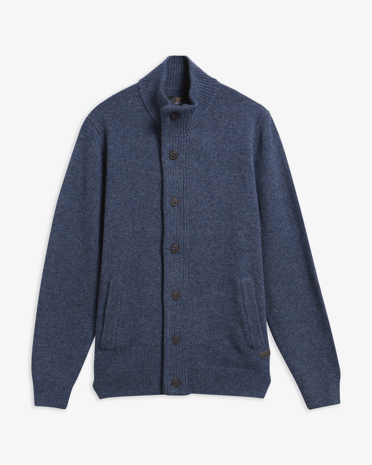 Essential Elbow-Patch Cardigan Dark Indigo