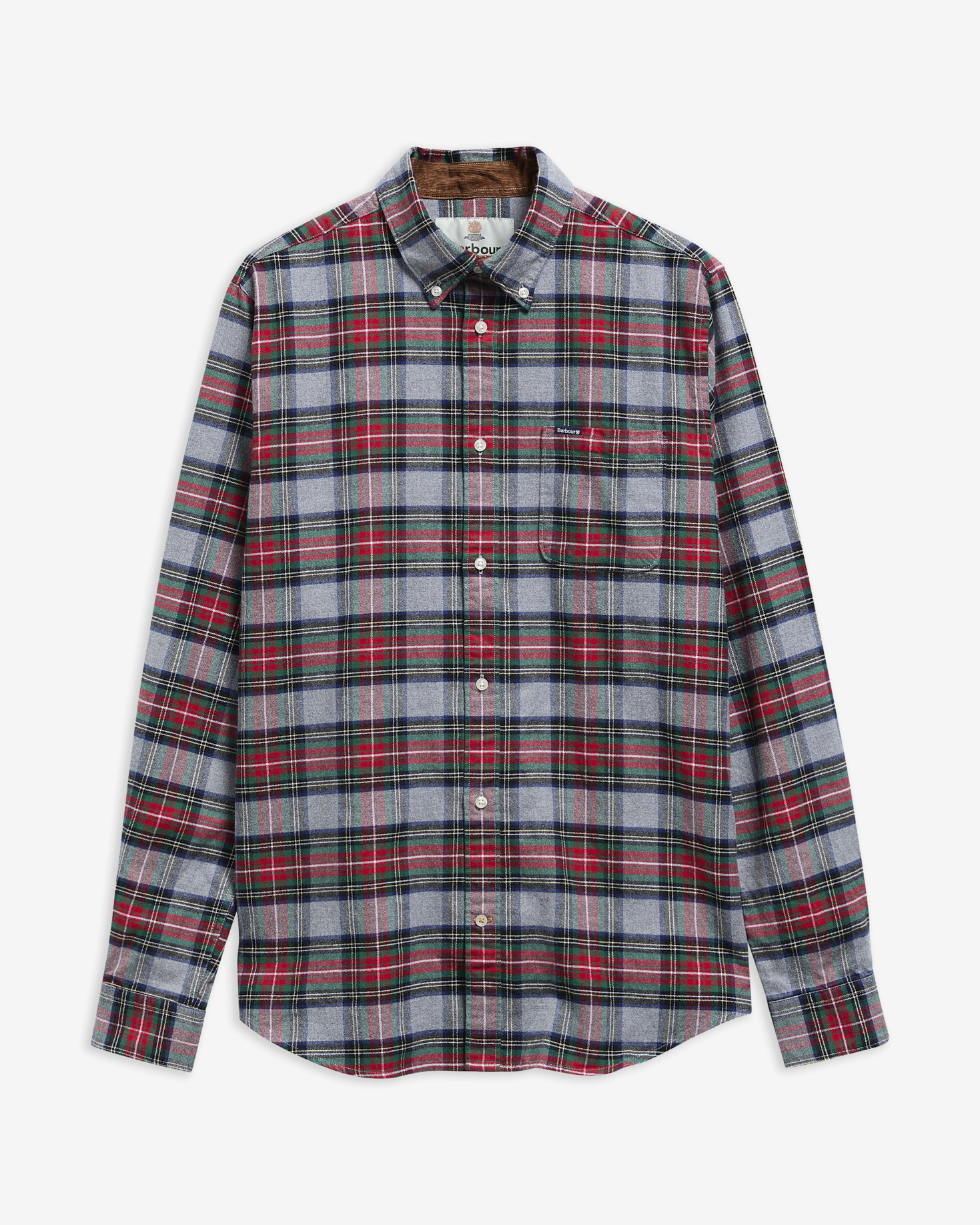 Ronan Tailored Long-Sleeved Shirt Mid Grey Marl