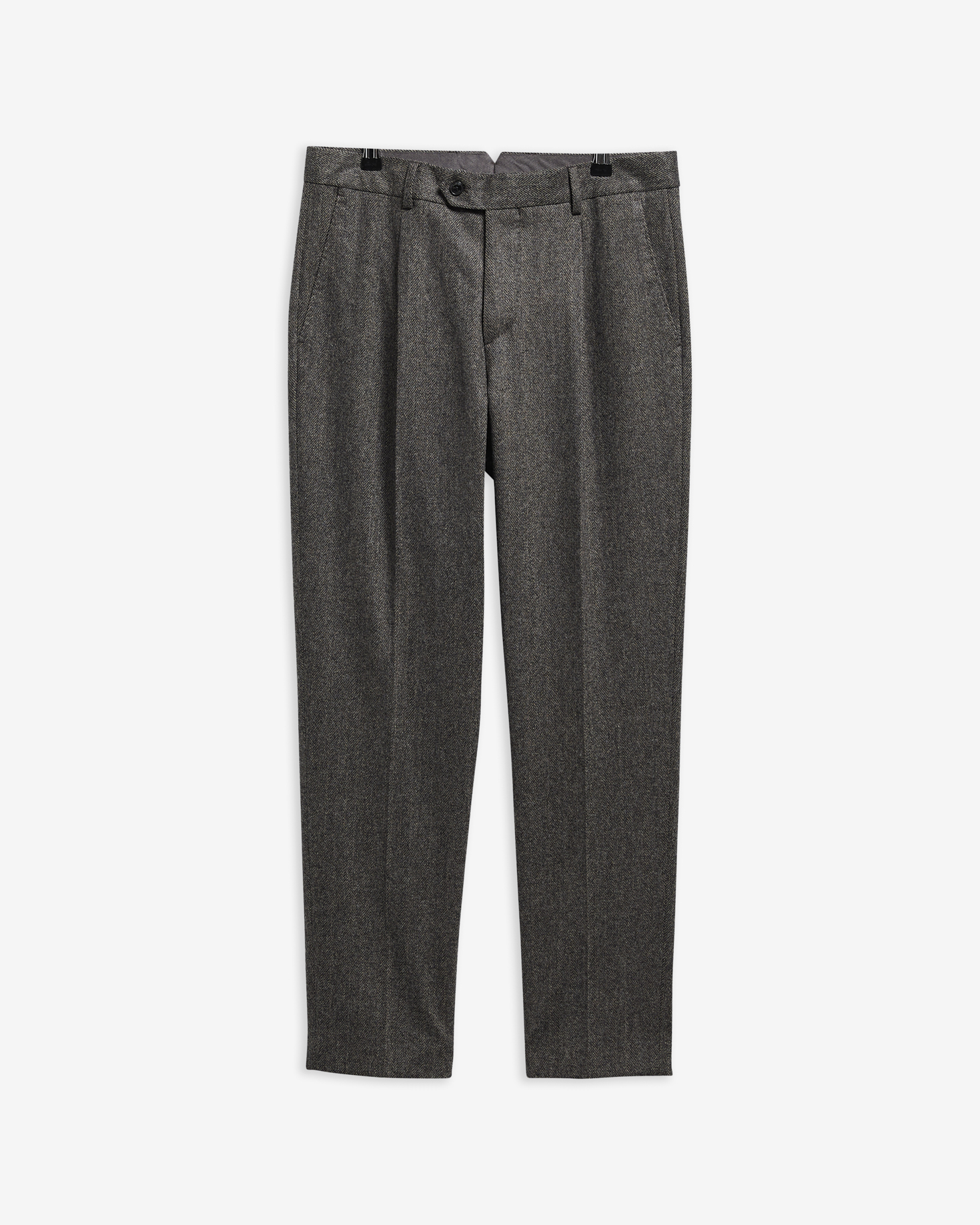 Fairford Herringbone Tailored Trousers Grey Marl