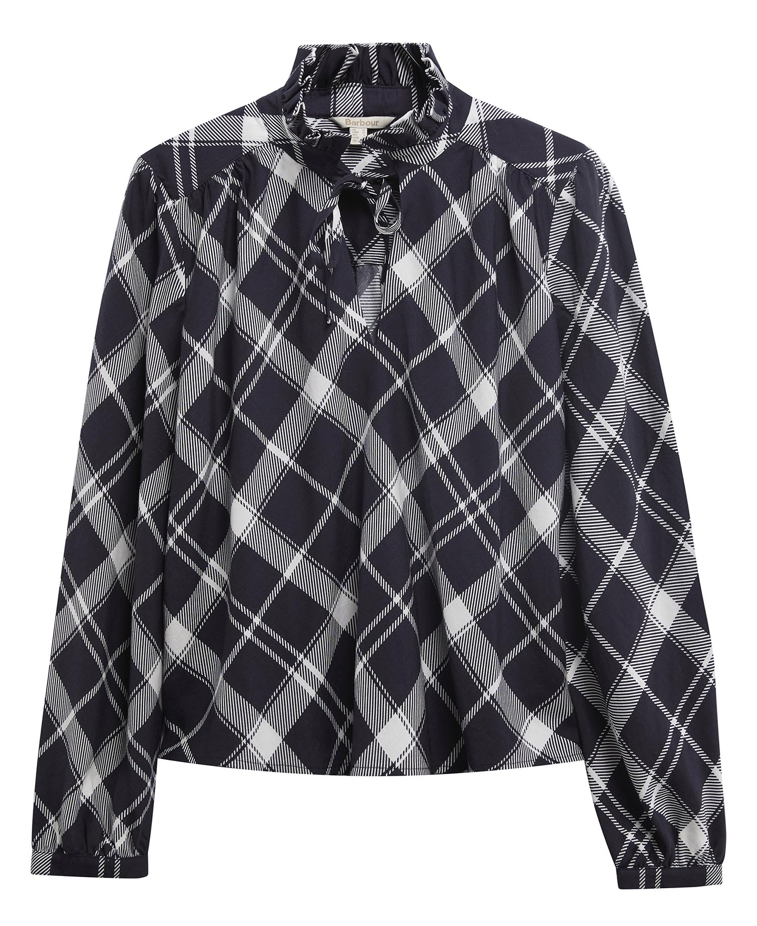Baiton Tartan Blouse Dark Navy/White Check