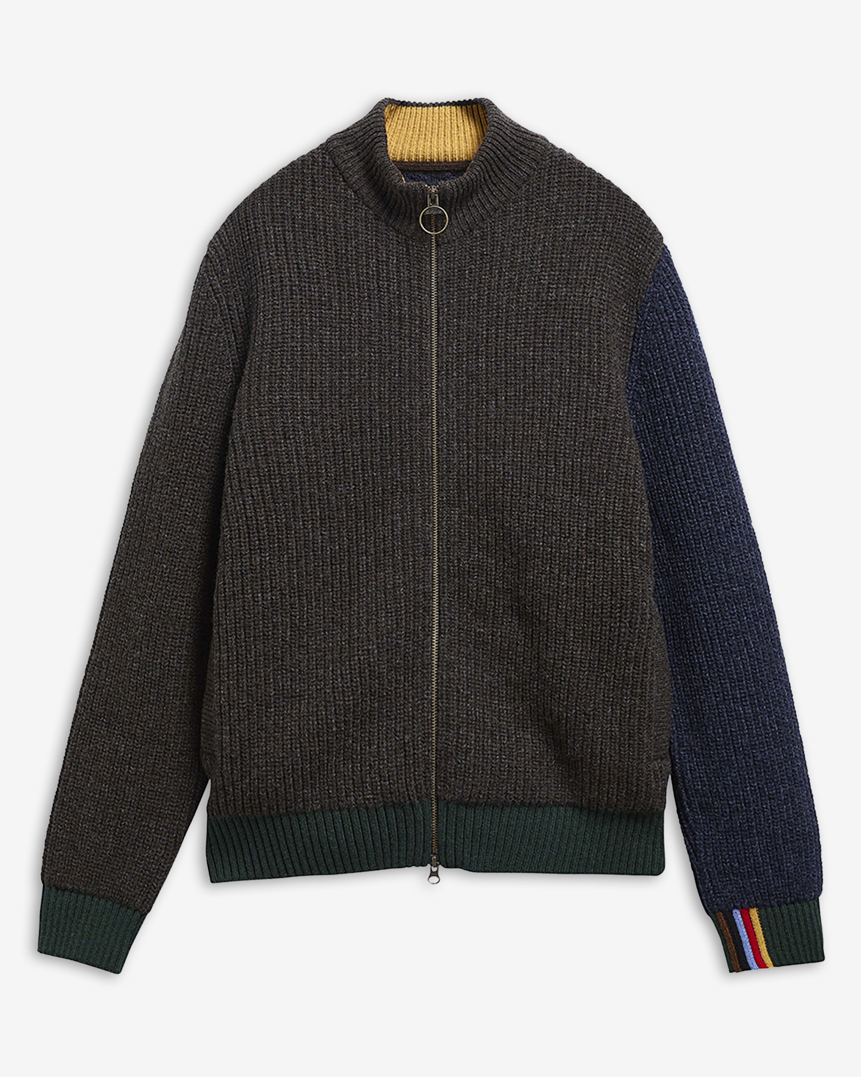 Paul Smith Loves Barbour Gamefair Wool Cardigan Russet