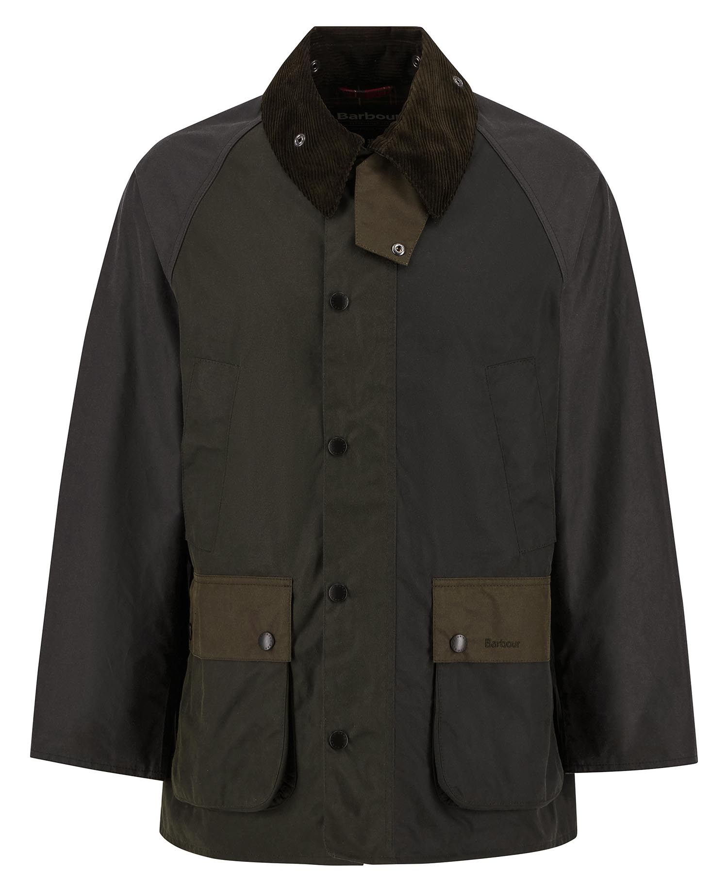 Patchwork Oversized Bedale Waxed Jacket Sage Multi
