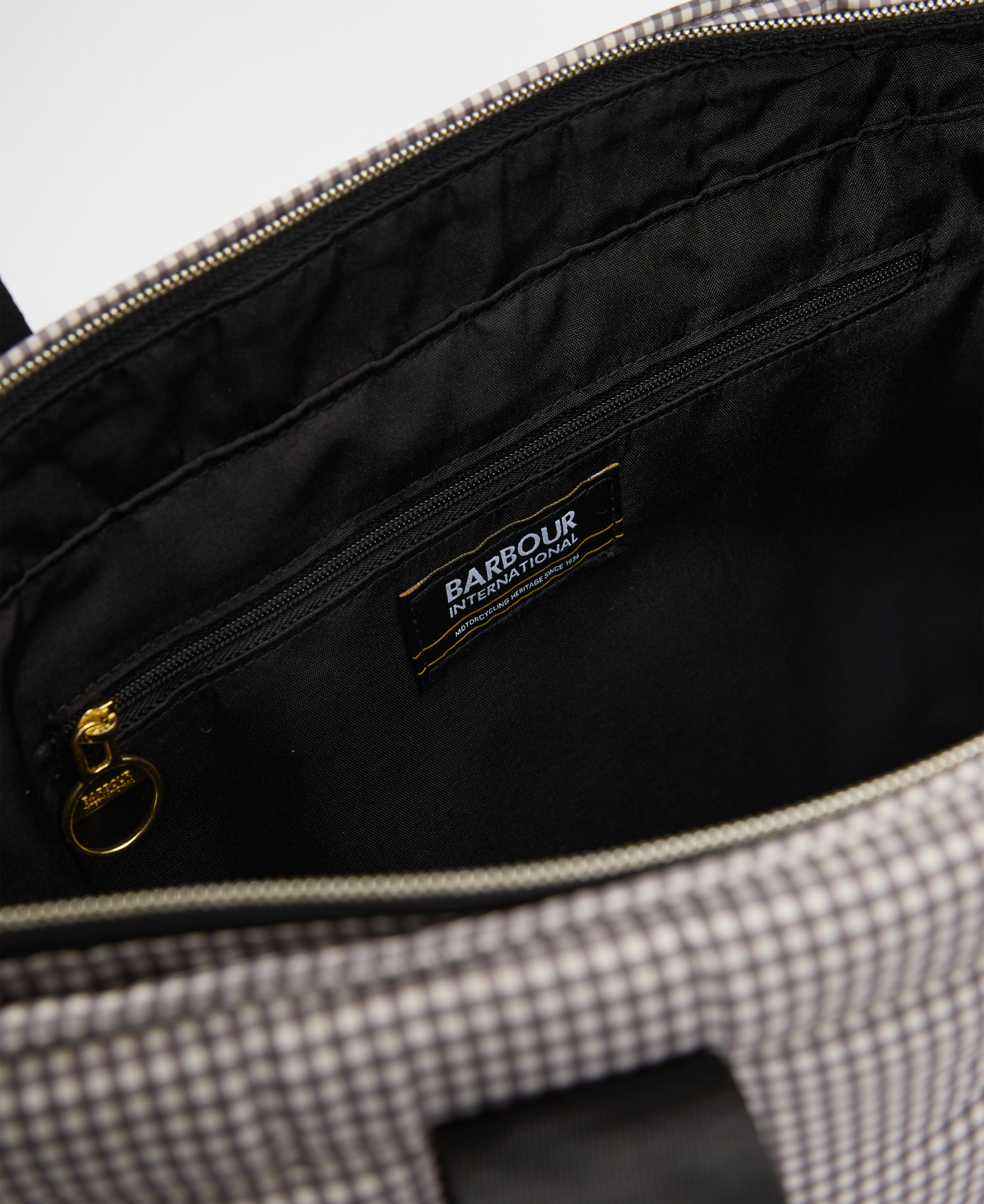 Monaco Check Baffle Quilted Tote Bag Truffle Check