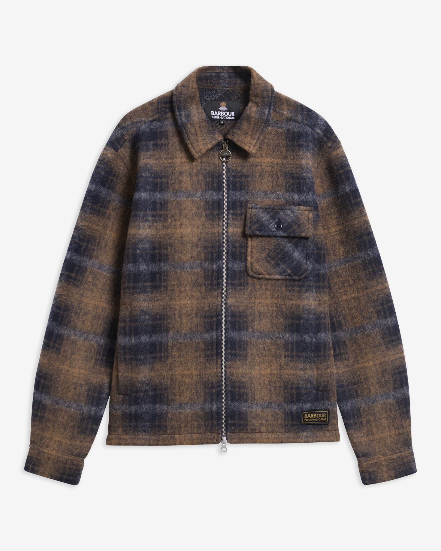Oswald Wool-Blend Overshirt Navy