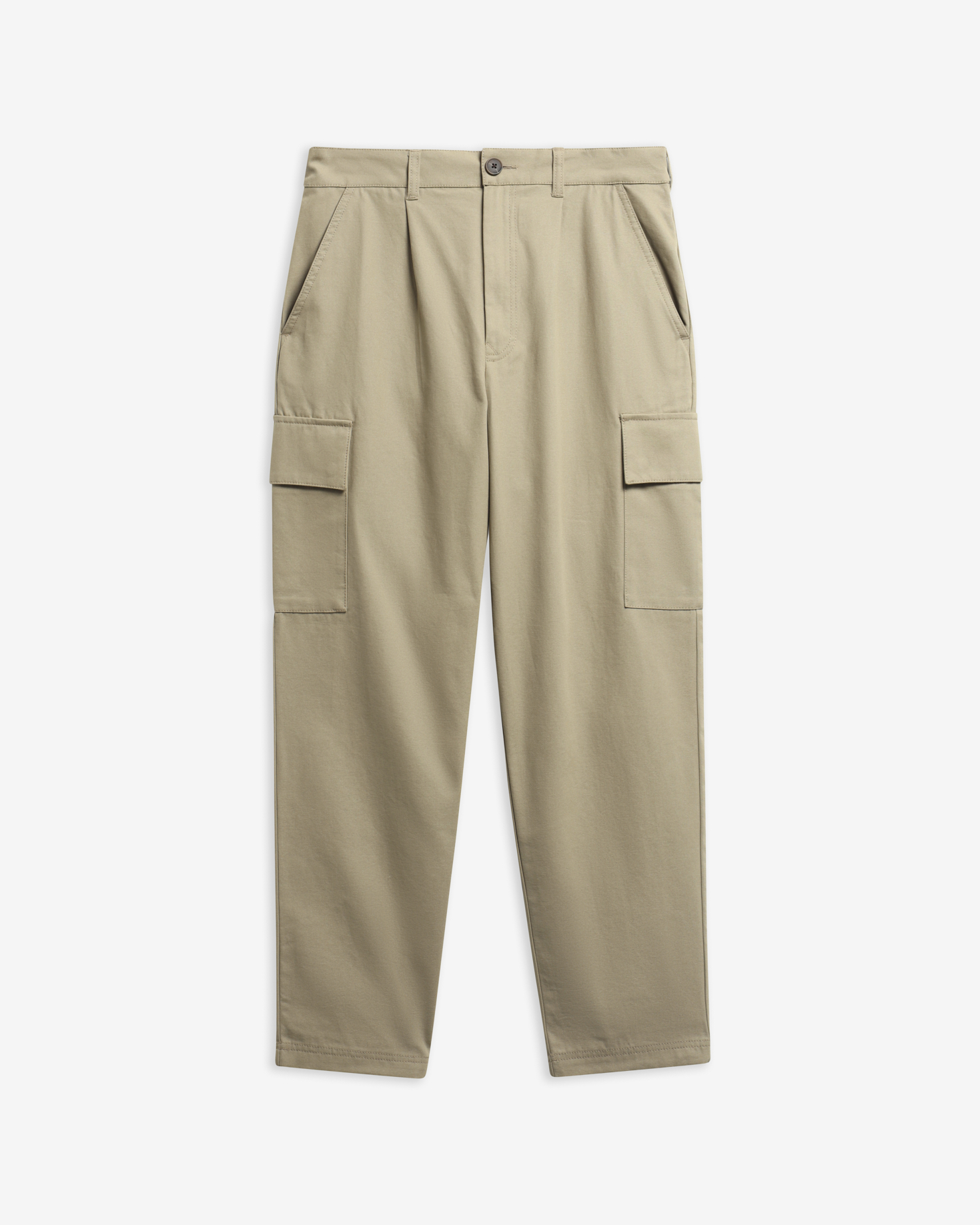 Washed Cargo Relaxed Trousers Mushroom