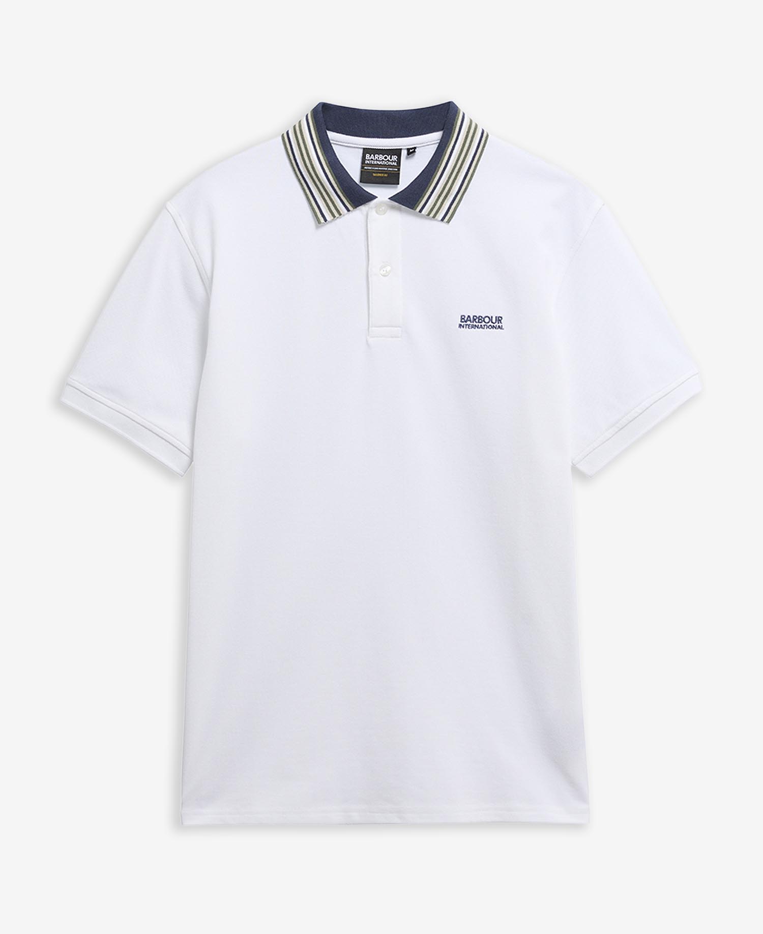 Polo Neville con bordature a contrasto White