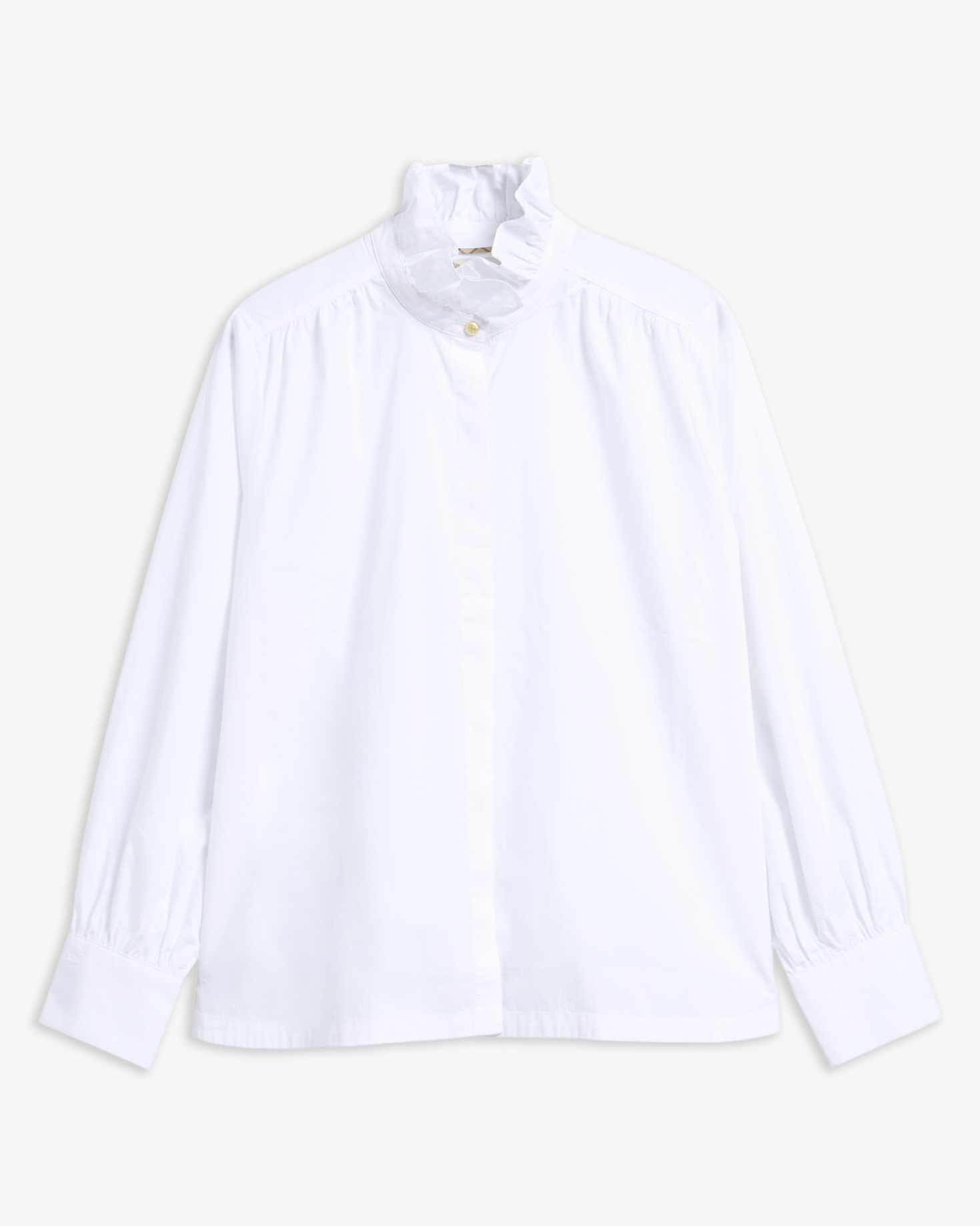 Camicia con colletto arricciato Adina White