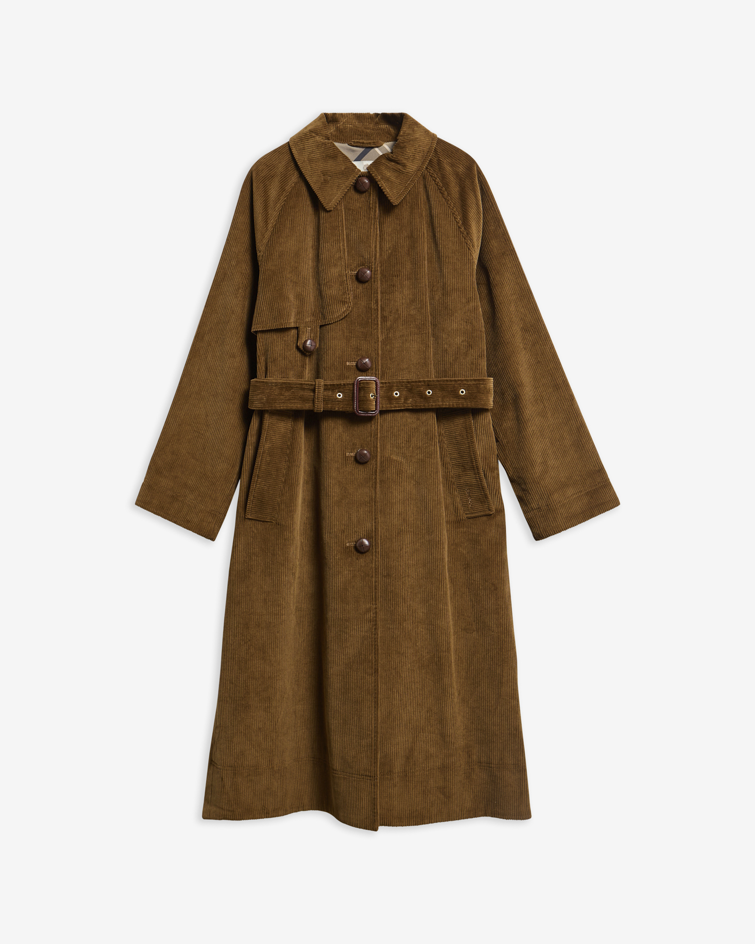 Antonella Cord Trench Coat Tan/Birchwood Dress