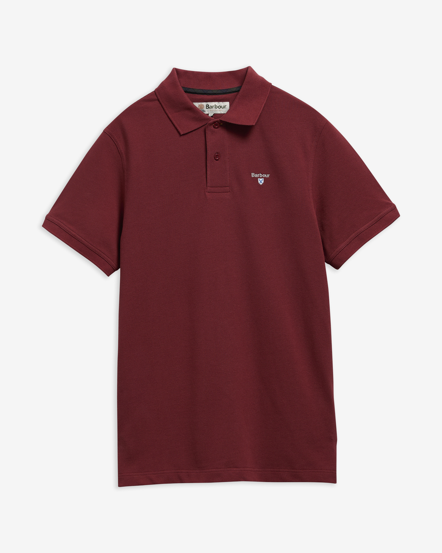 Tartan Pique Tailored Polo Shirt Russet
