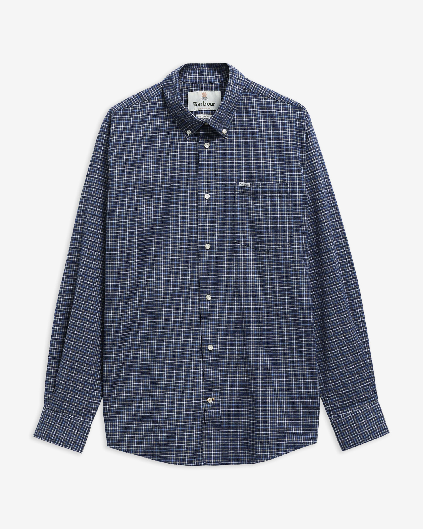 Alderwood Tattersall Long-Sleeved Shirt Navy