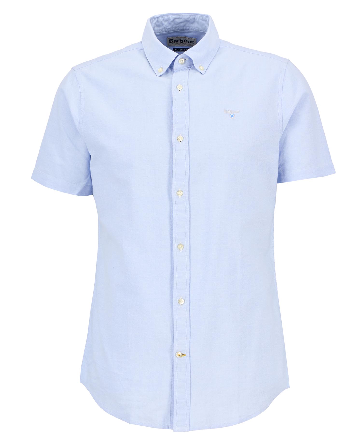 Oxtown Oxford Tailored Short-Sleeved Shirt Sky