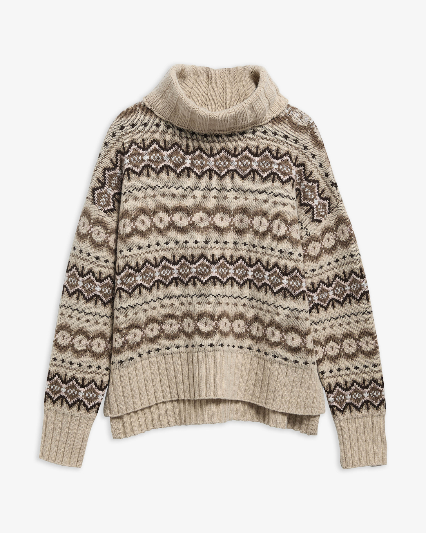 Helen Fair isle Roll-Neck Jumper Birch Multi