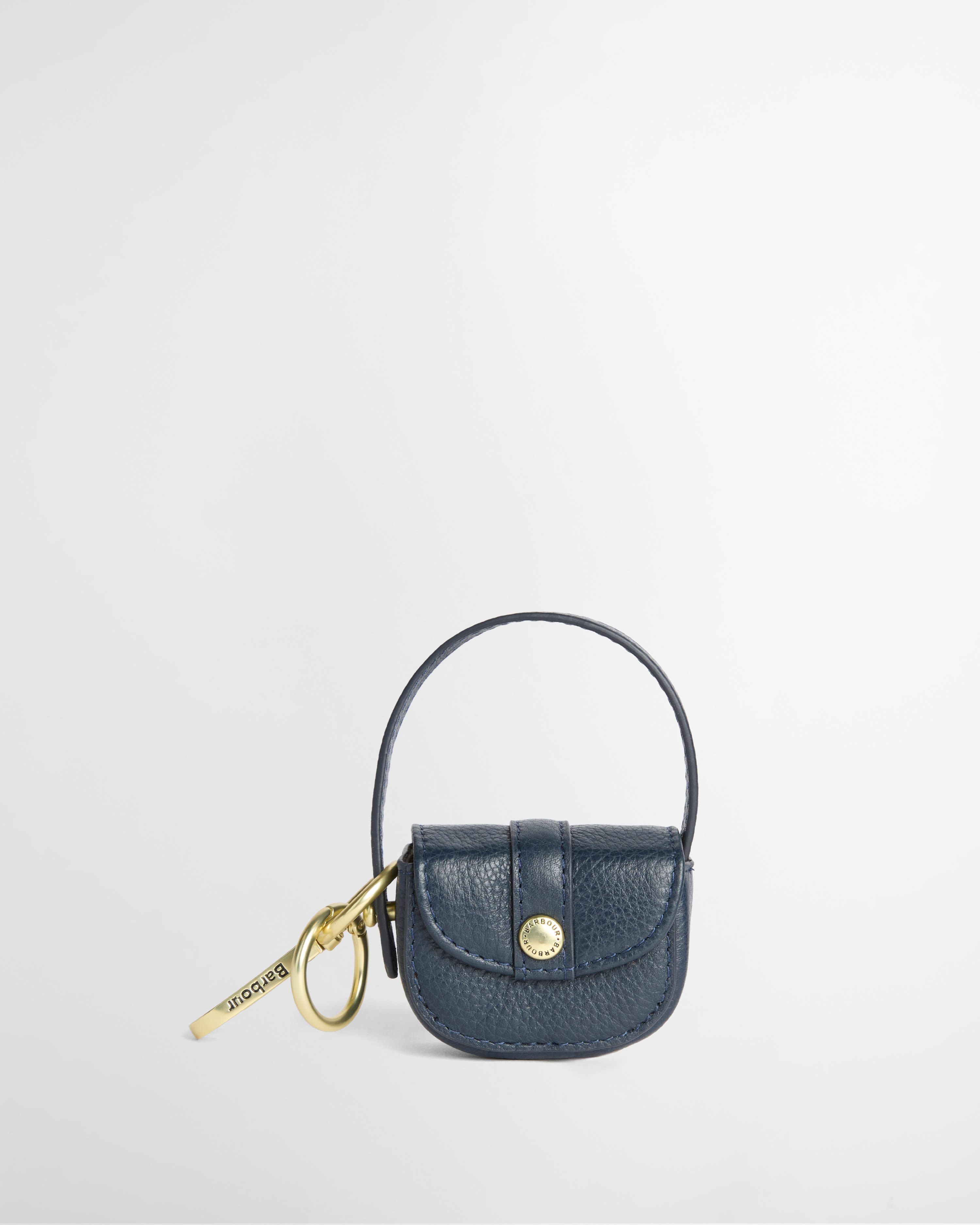 Leather Elm Bag Charm Navy