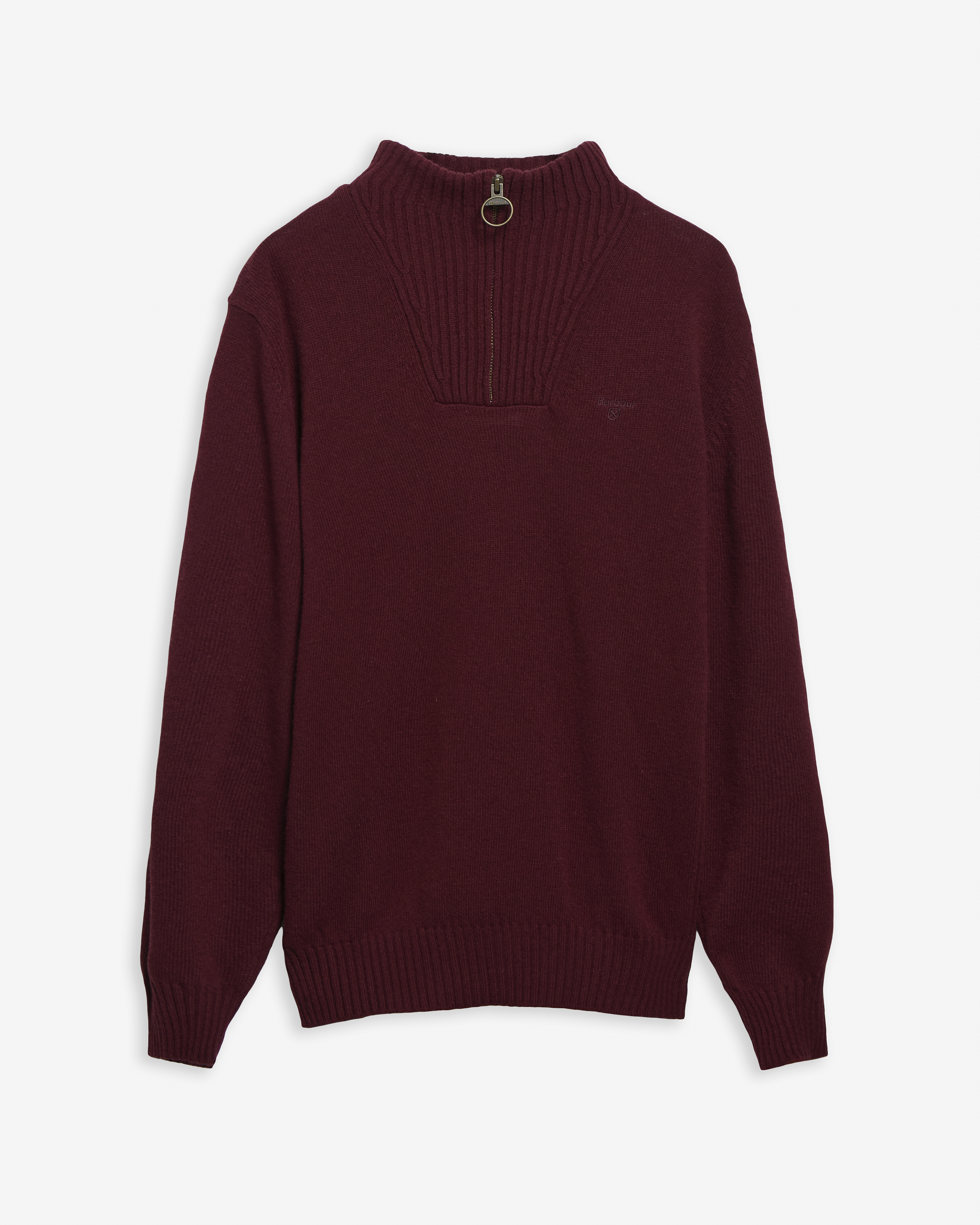 Essential Quarter-Zip Jumper Ruby