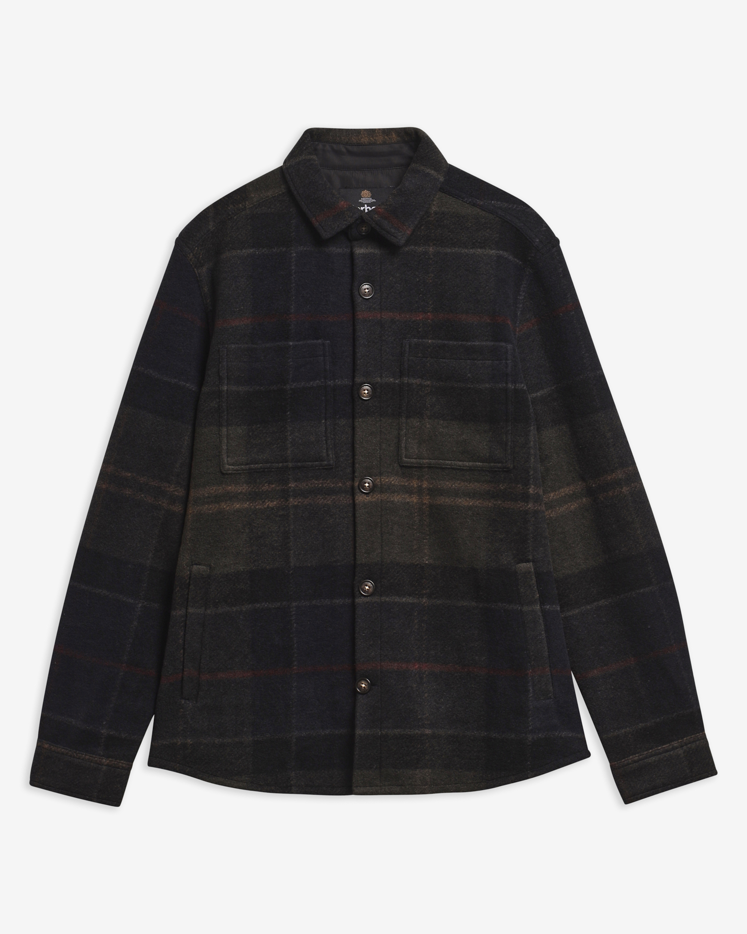 Woodlane Brushed Check Overshirt Shadow Classic Tartan