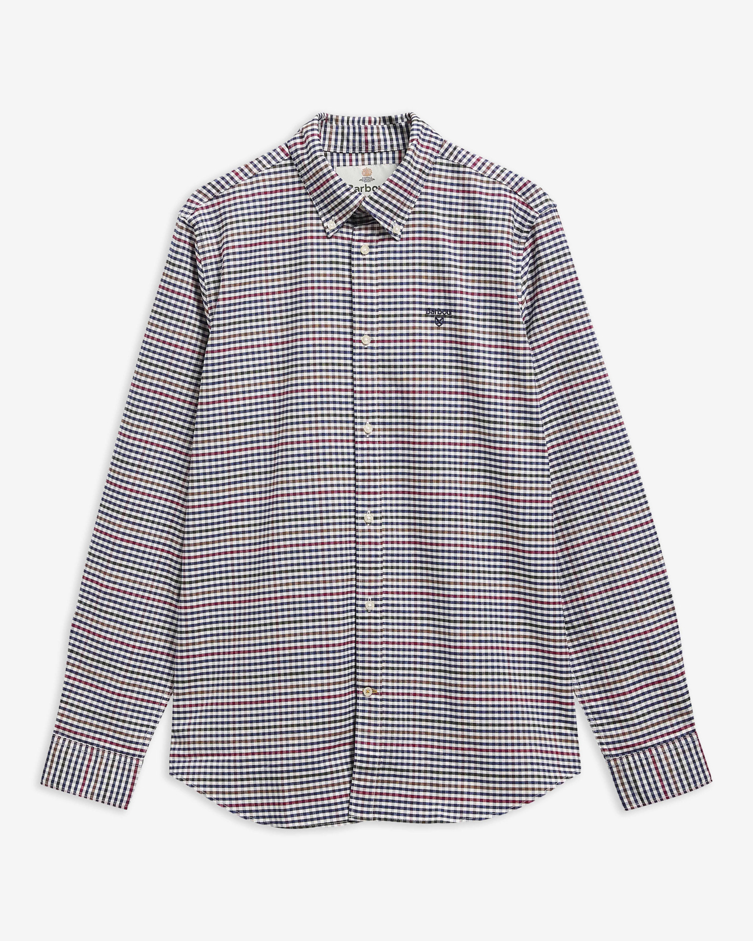 Rickwood Tailored Gingham Long-Sleeved Shirt Navy