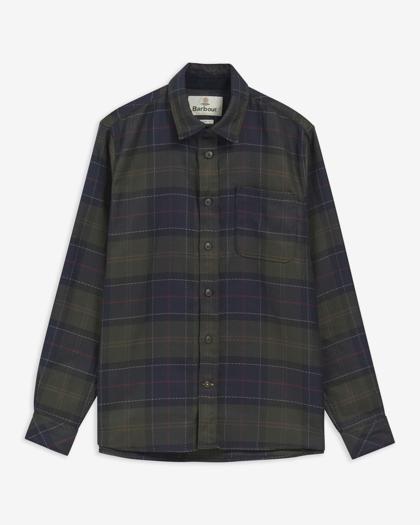 Fergus Tartan Relaxed Long-Sleeved Shirt Shadow Classic Tartan