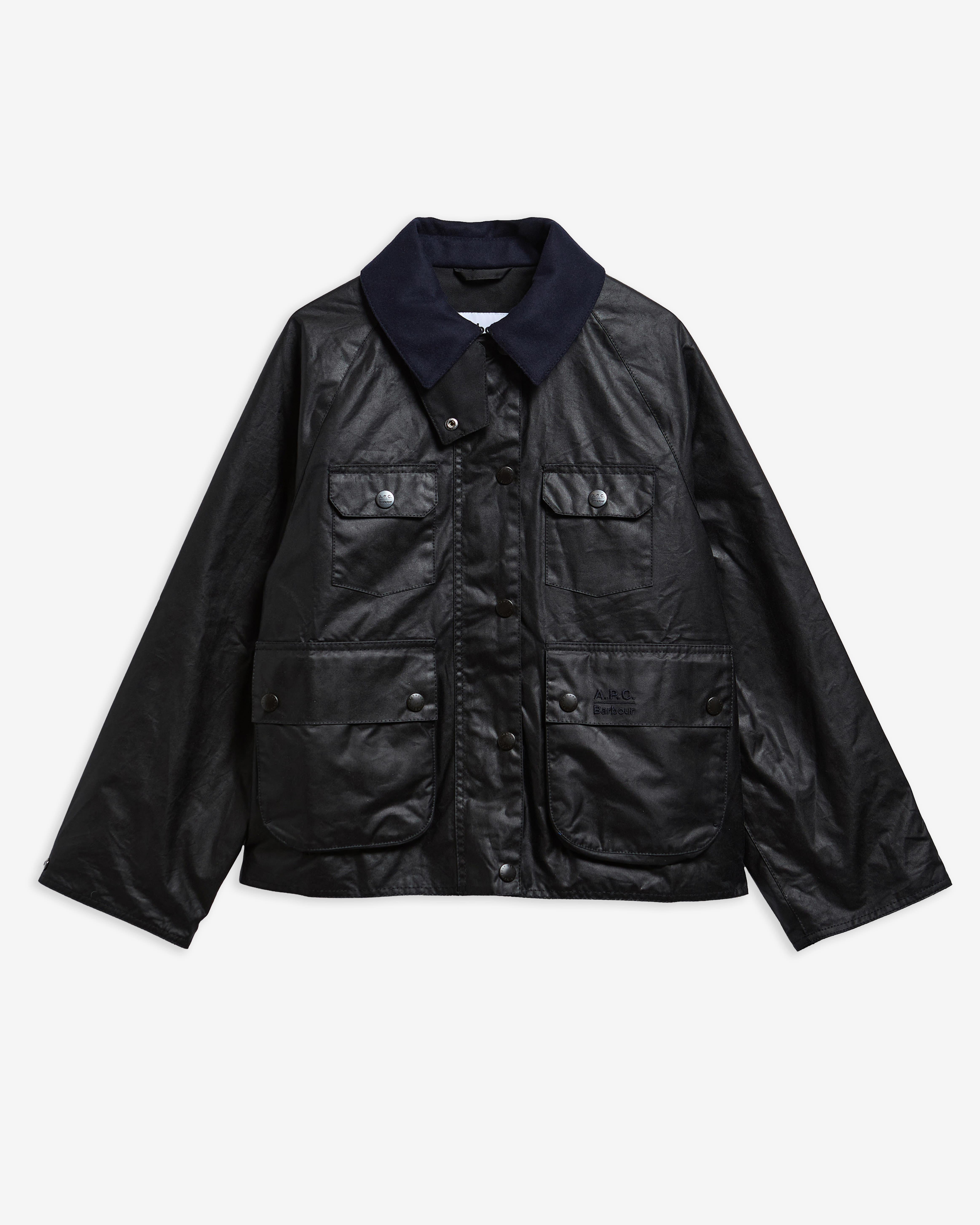Barbour x A.P.C. Spey Waxed Jacket Dark Navy