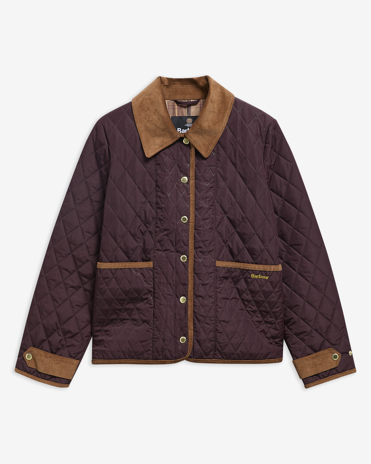 Giacca trapuntata Ainsdale con finitura patchwork Fig/Muted