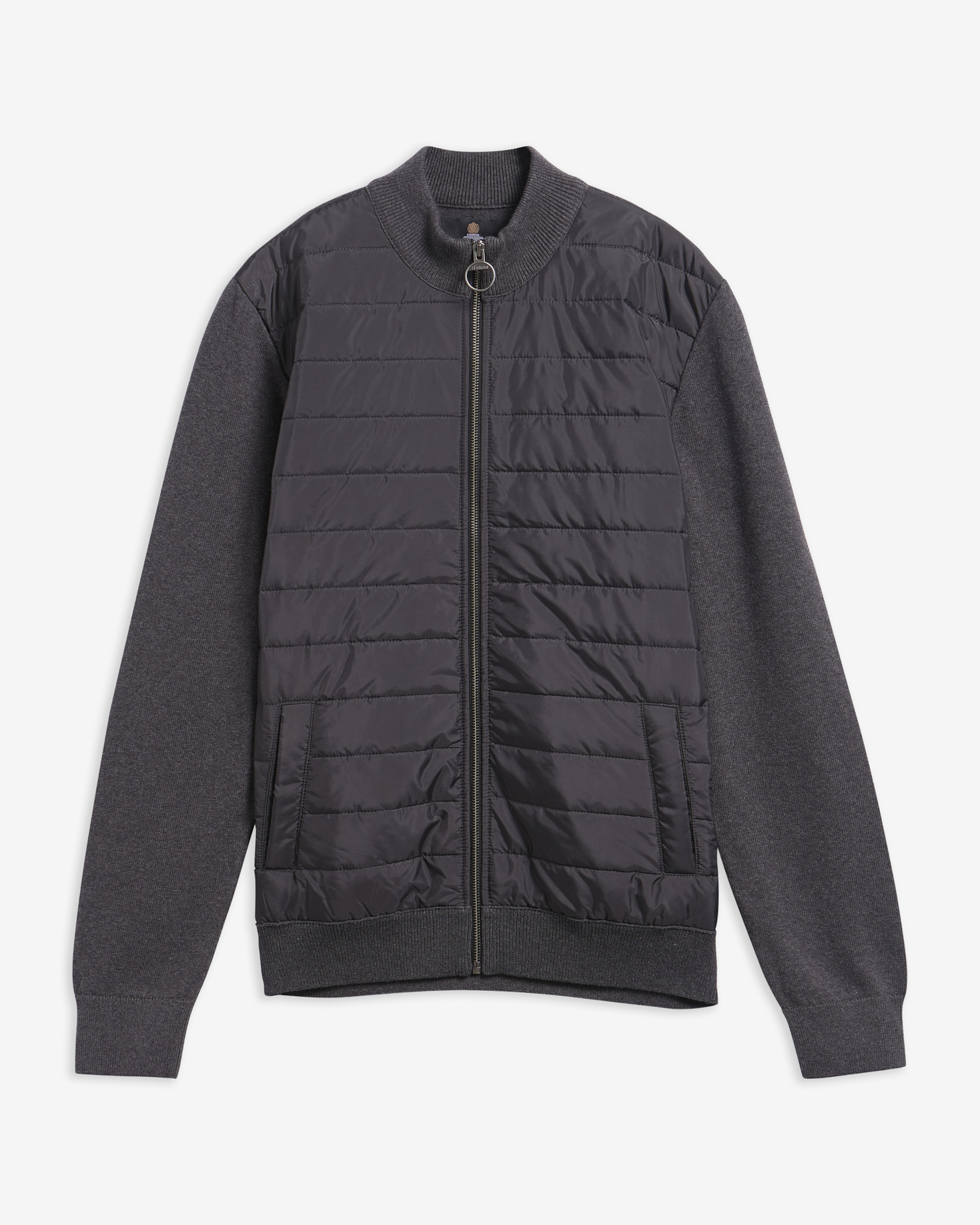 Essential Carn Quilted Jumper Charcoal