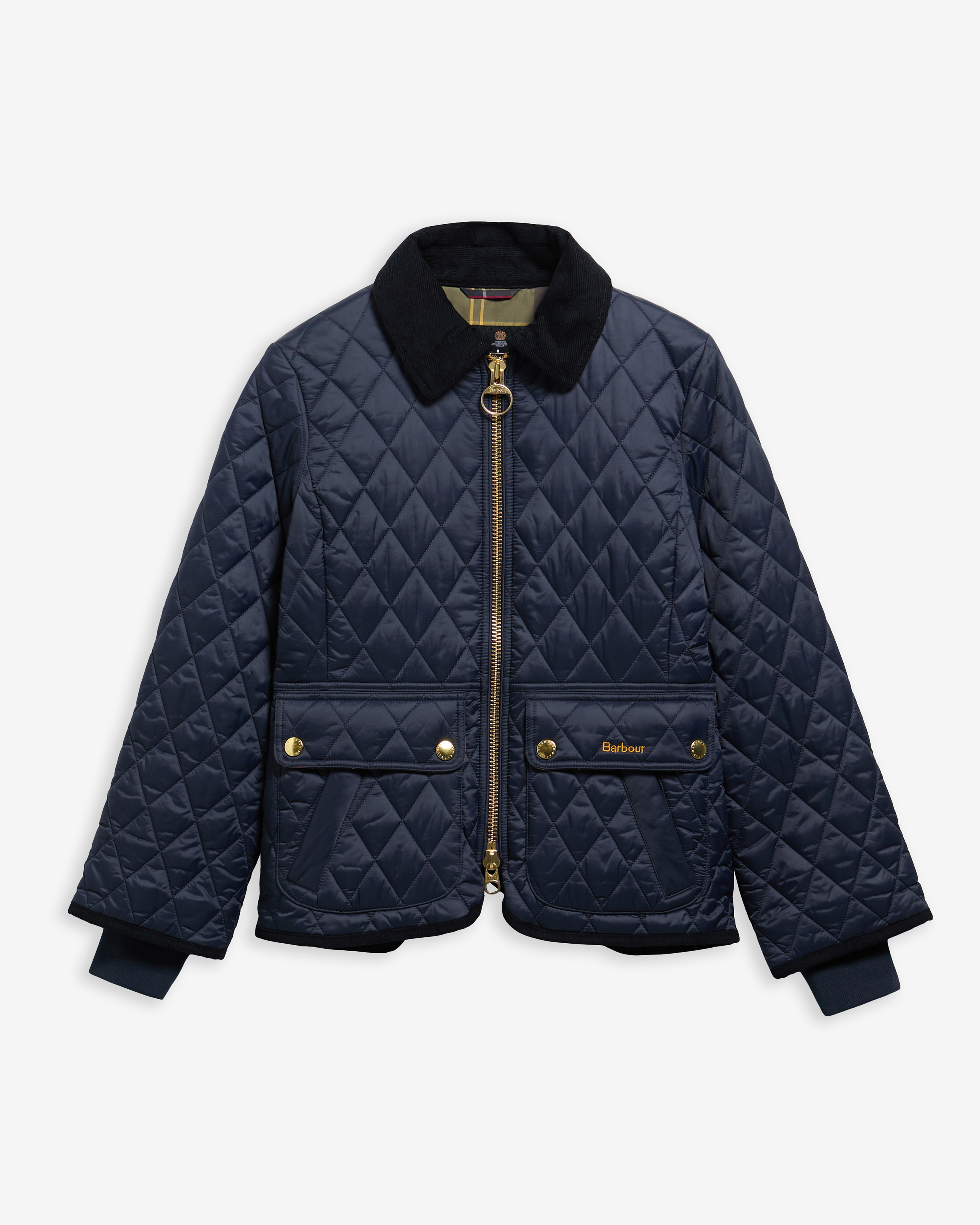 Beadnell Fitted Quilted Jacket Navy-Classic