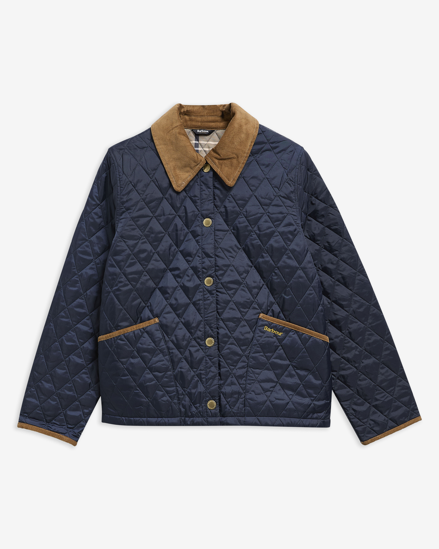 Icons Cropped Liddesdale Quilted Jacket Dark Navy/Birchwood