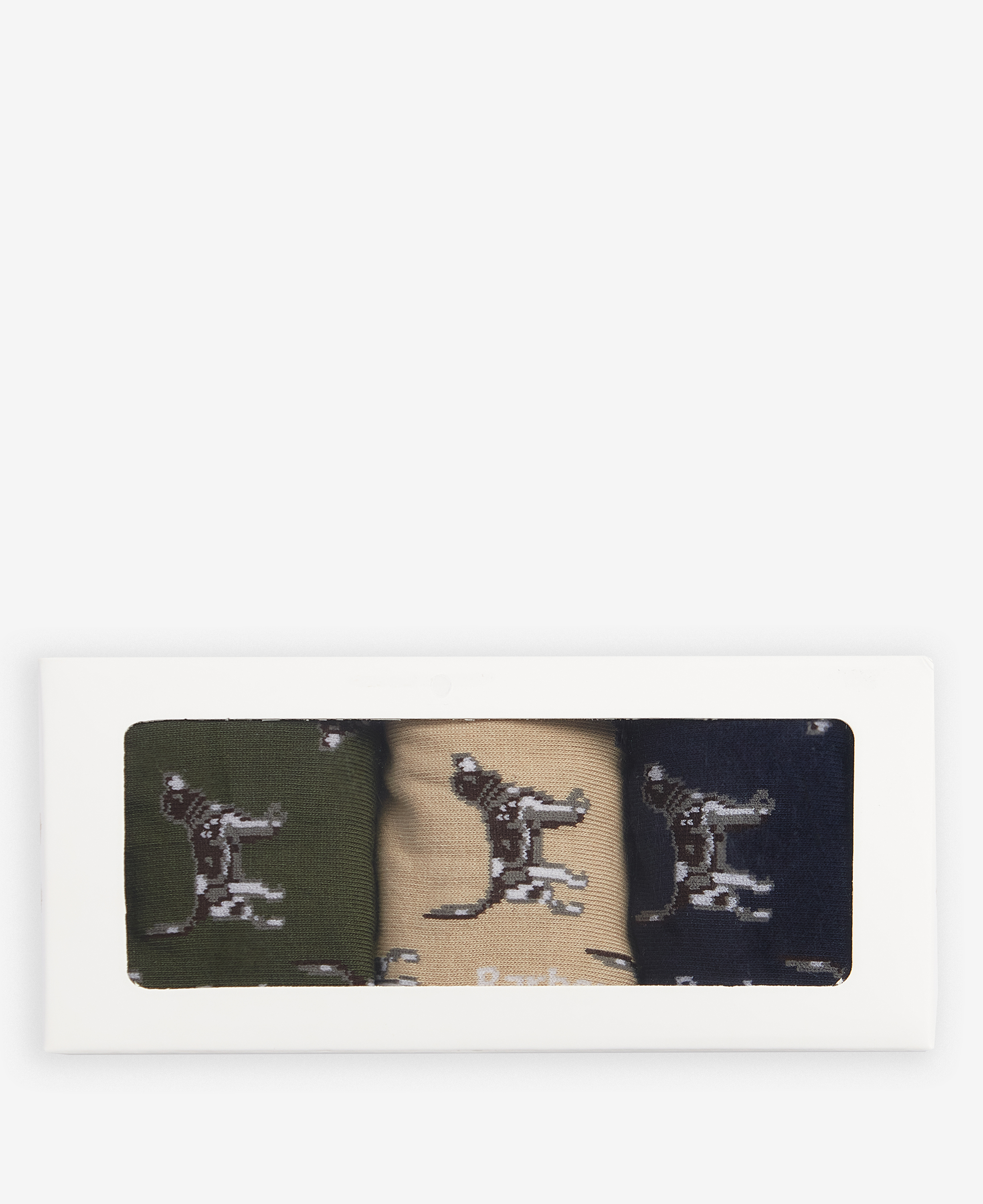 Pointer Dog Socks Gift Box Forest Mist