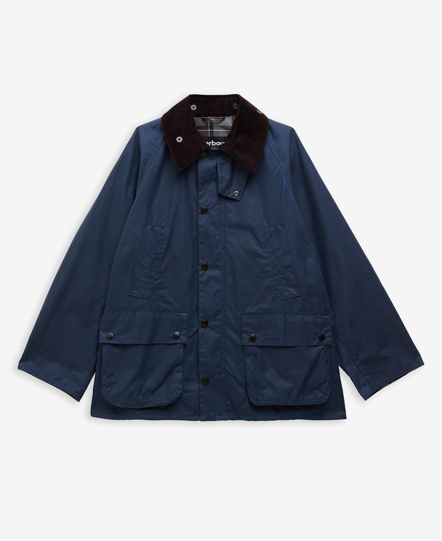 Oversized Bedale Waxed Jacket Washed Cobalt
