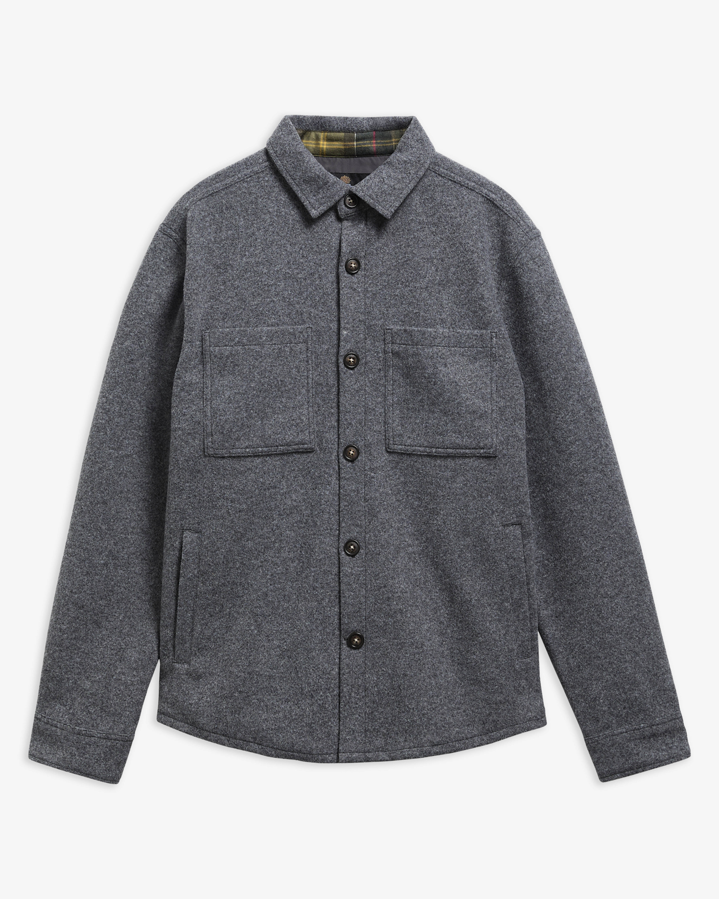 Overshirt misto lana Marltown leggermente aderente Dark Grey Marl