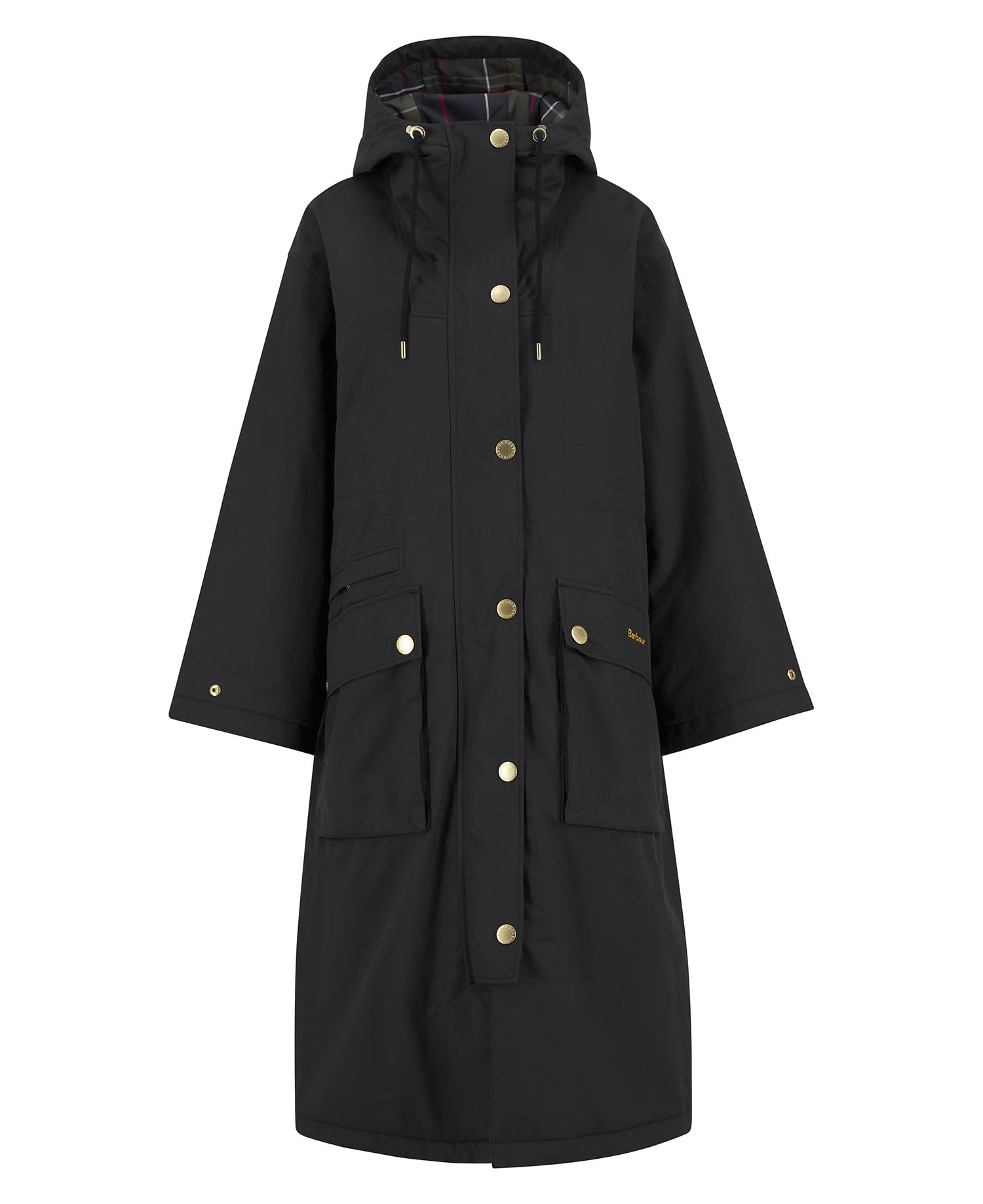 Dena Showerproof Jacket Black/Classic Tartan