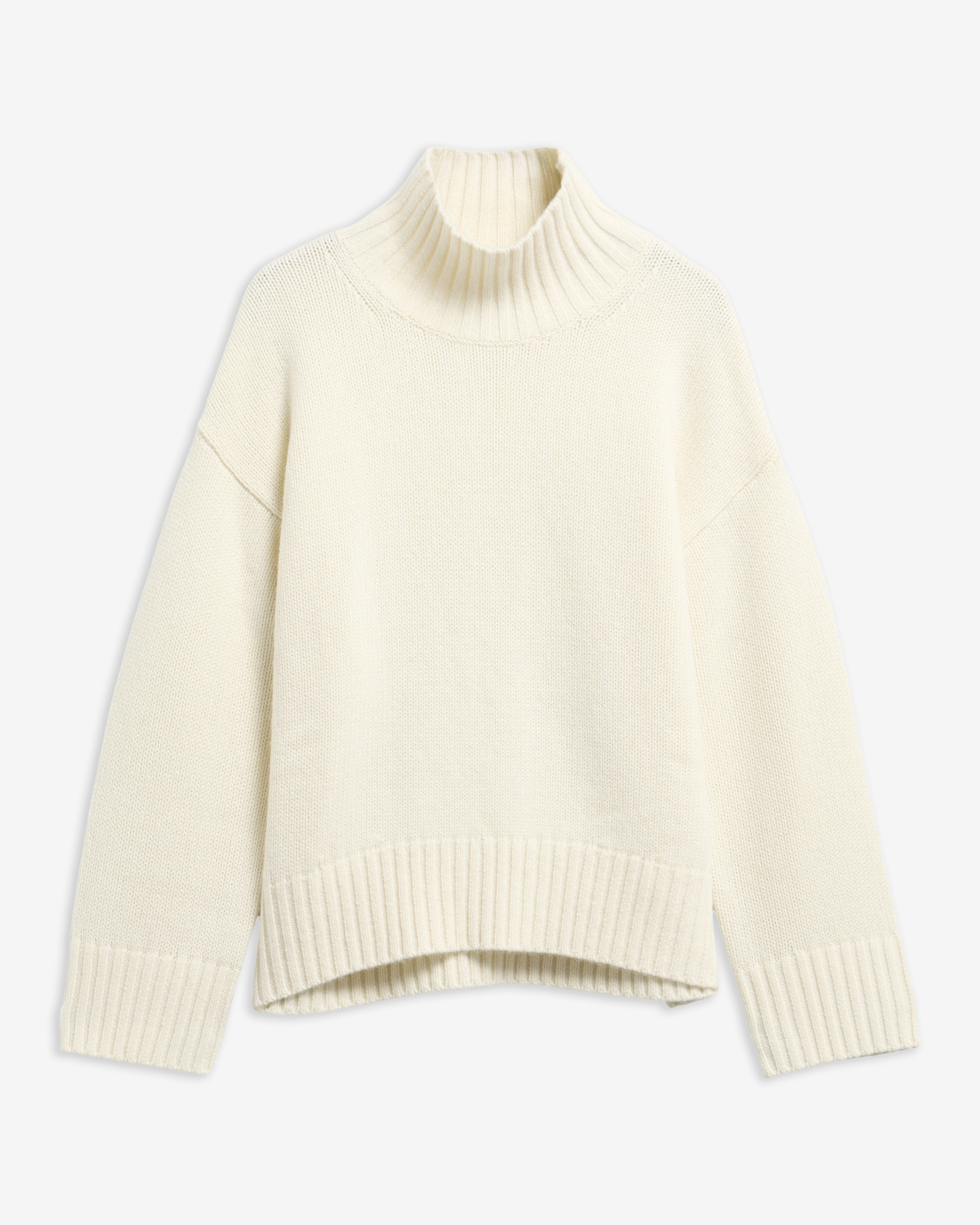 Woodhouse Cashmere-Blend Funnel Neck Jumper Ecru