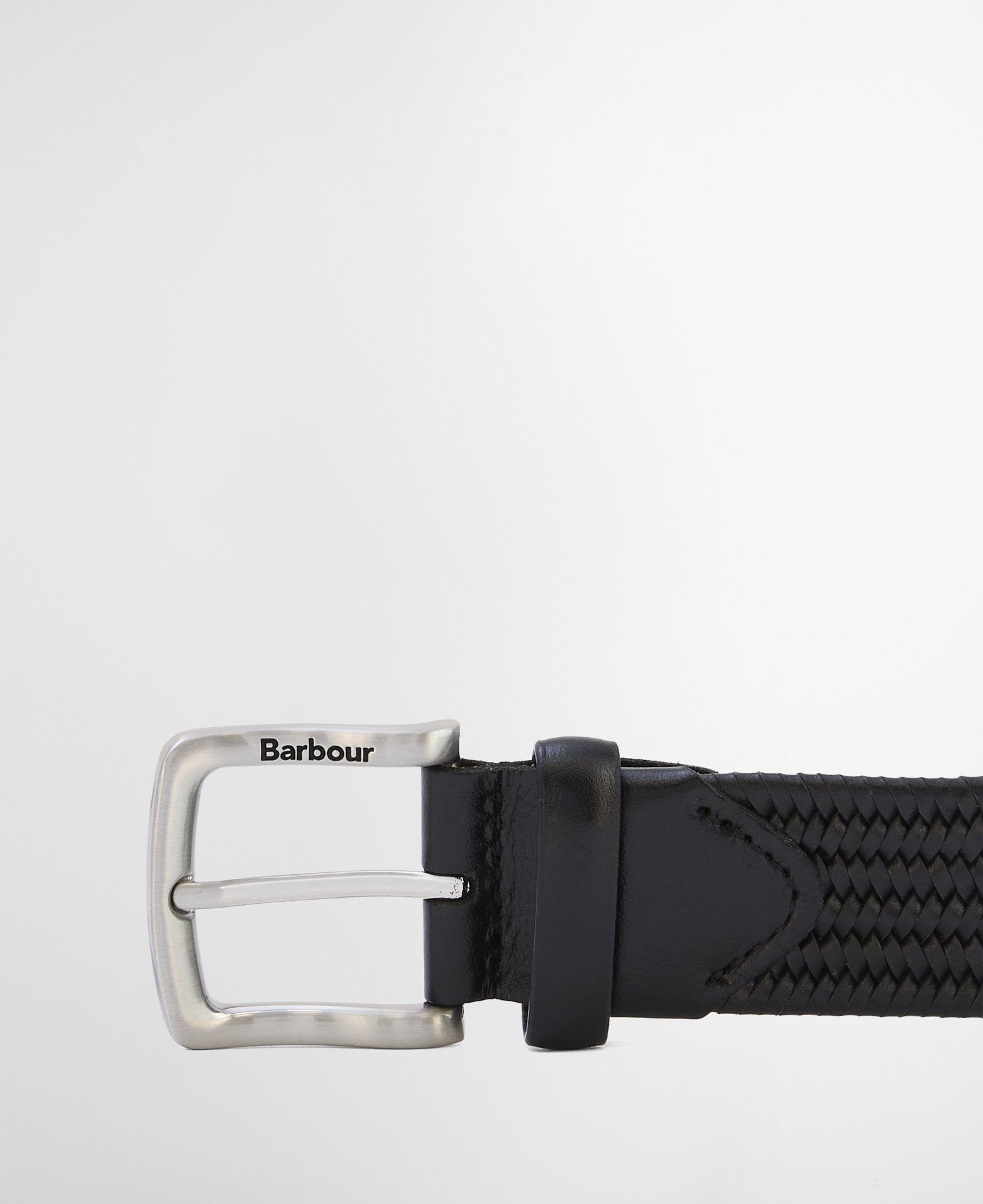 Stretch Leather Belt Black